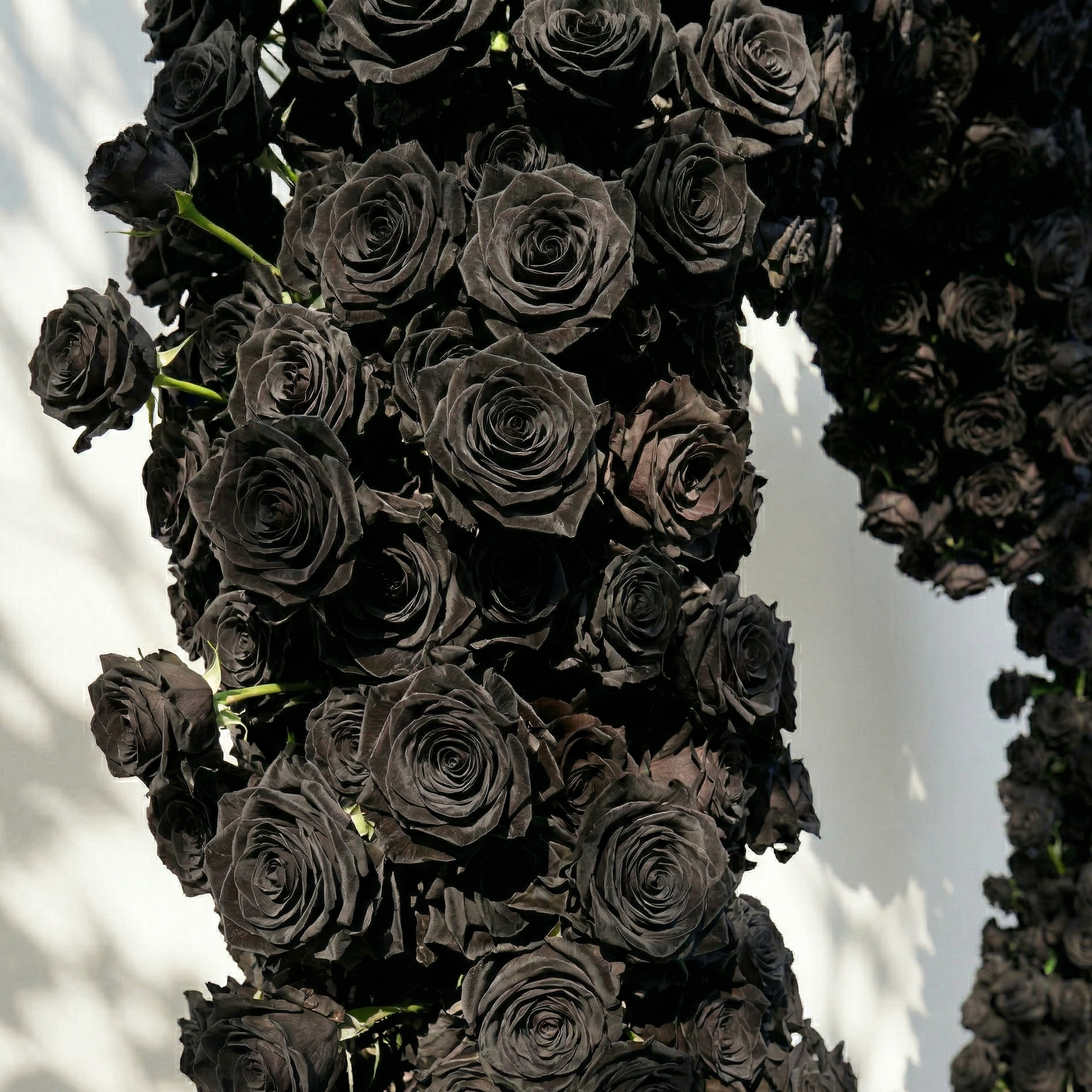 Avenya: Midnight Black Flower Heart Arch Decroation for Luxury Events & Parties