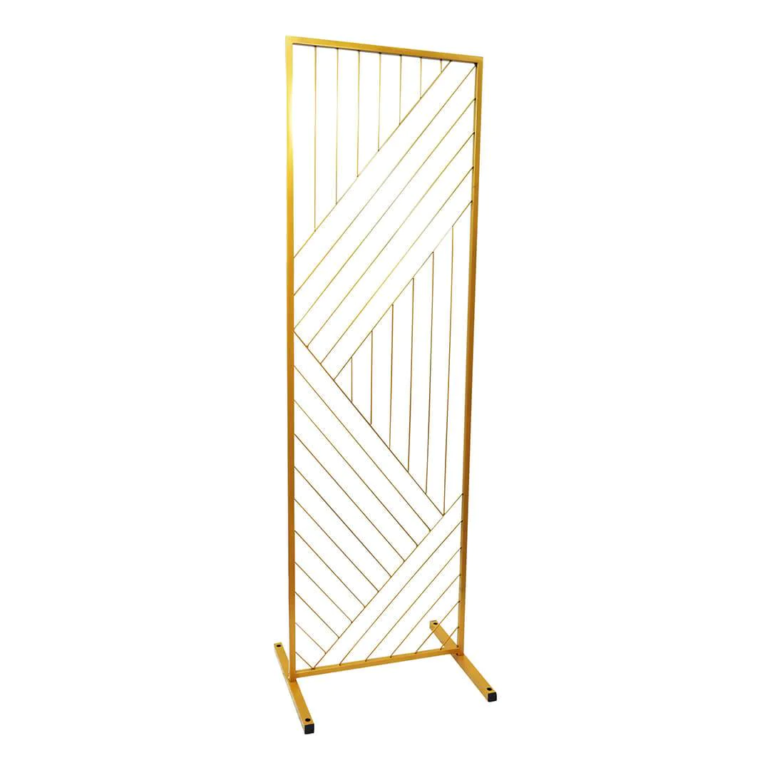 B033: Wedding Backdrop Floor Stand Gold Color Rose Morning