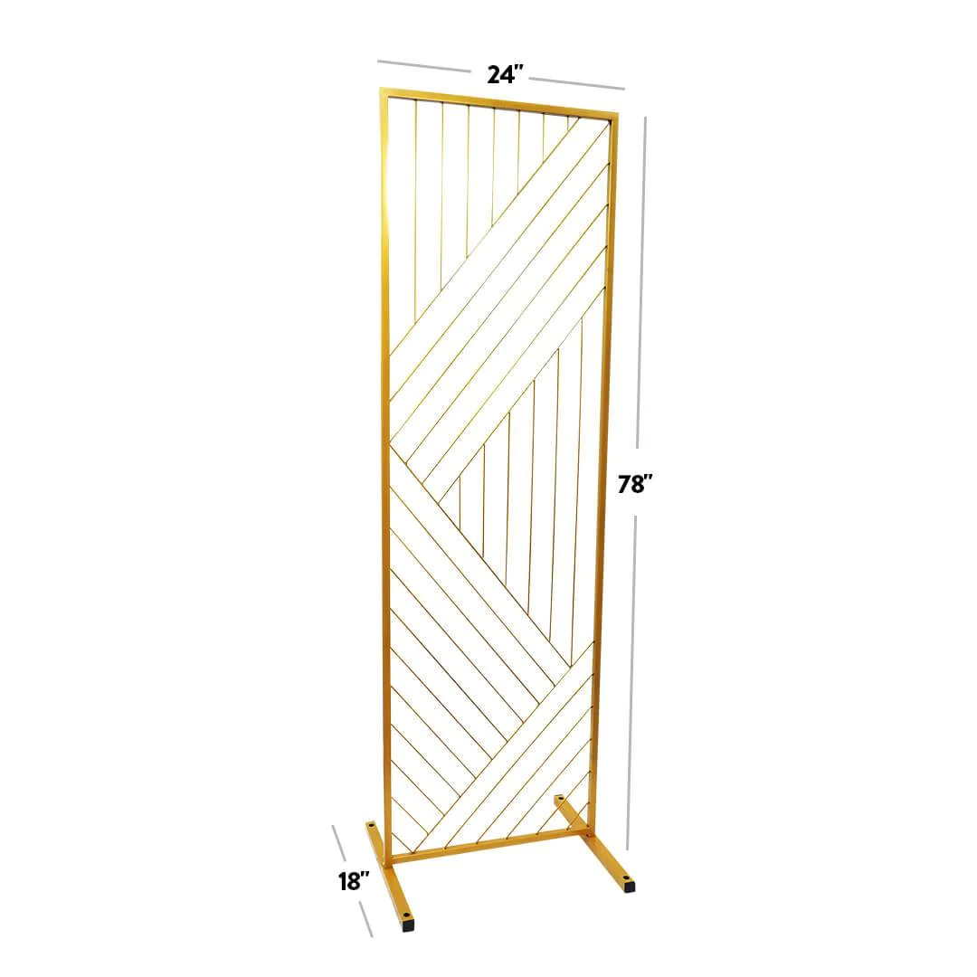 B033: Wedding Backdrop Floor Stand Gold Color Rose Morning