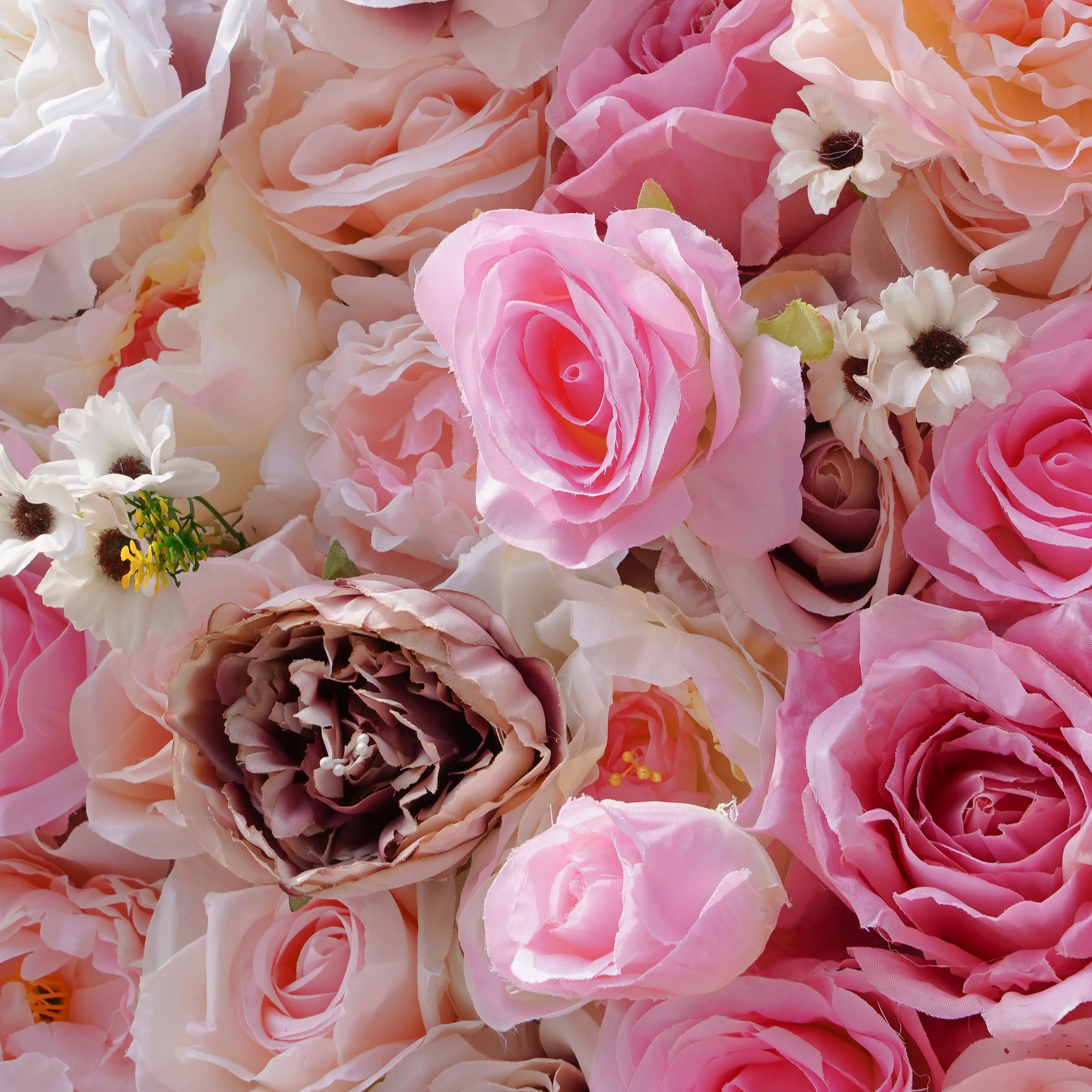 Barbie:5D Fabric Artificial rolling up curtain flower wall