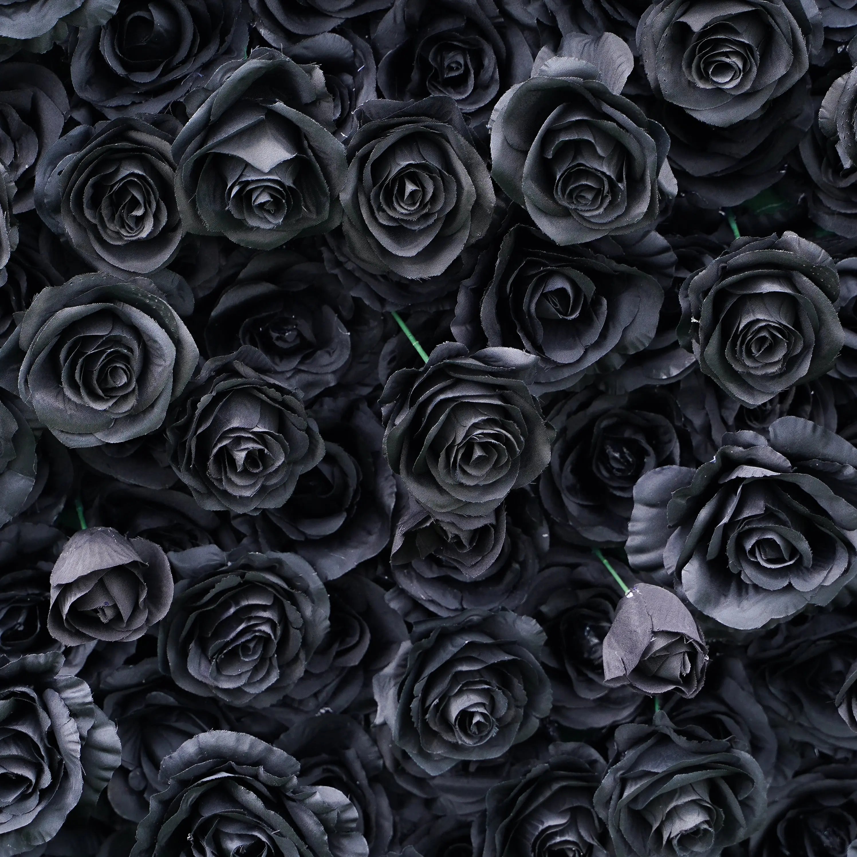 Black:4D Fabric Artificial rolling up curtain flower wall