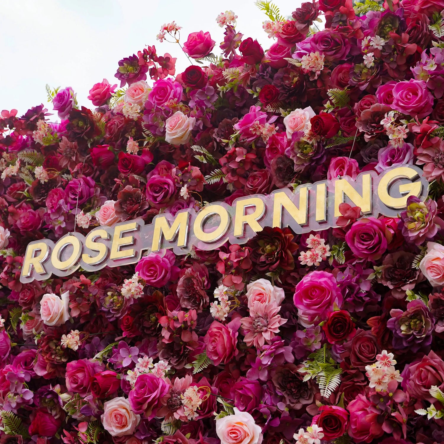 Blossom:7D Fabric Artificial rolling up curtain flower wall