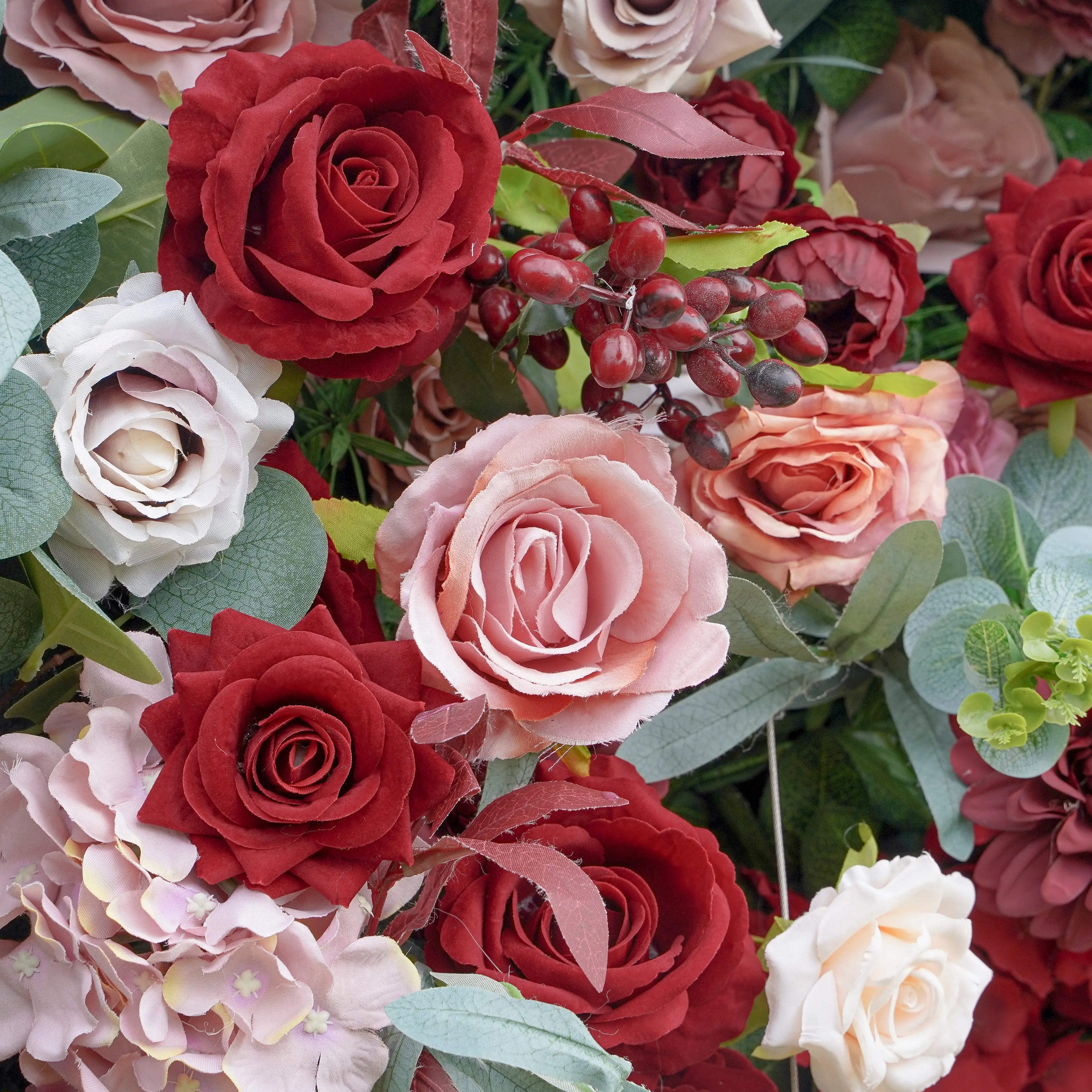 Bri:5D Fabric Artificial rolling up curtain flower wall