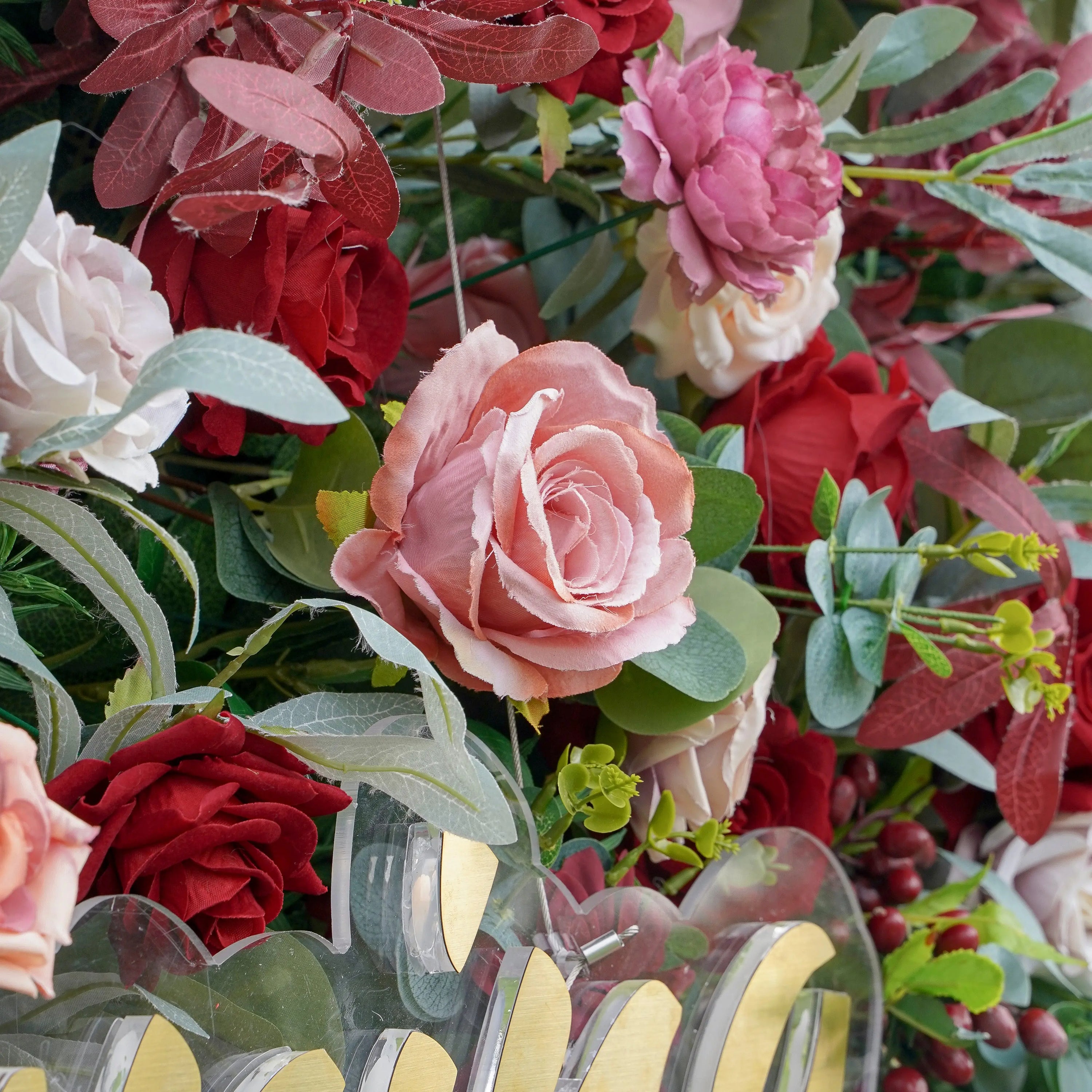 Bri:5D Fabric Artificial rolling up curtain flower wall