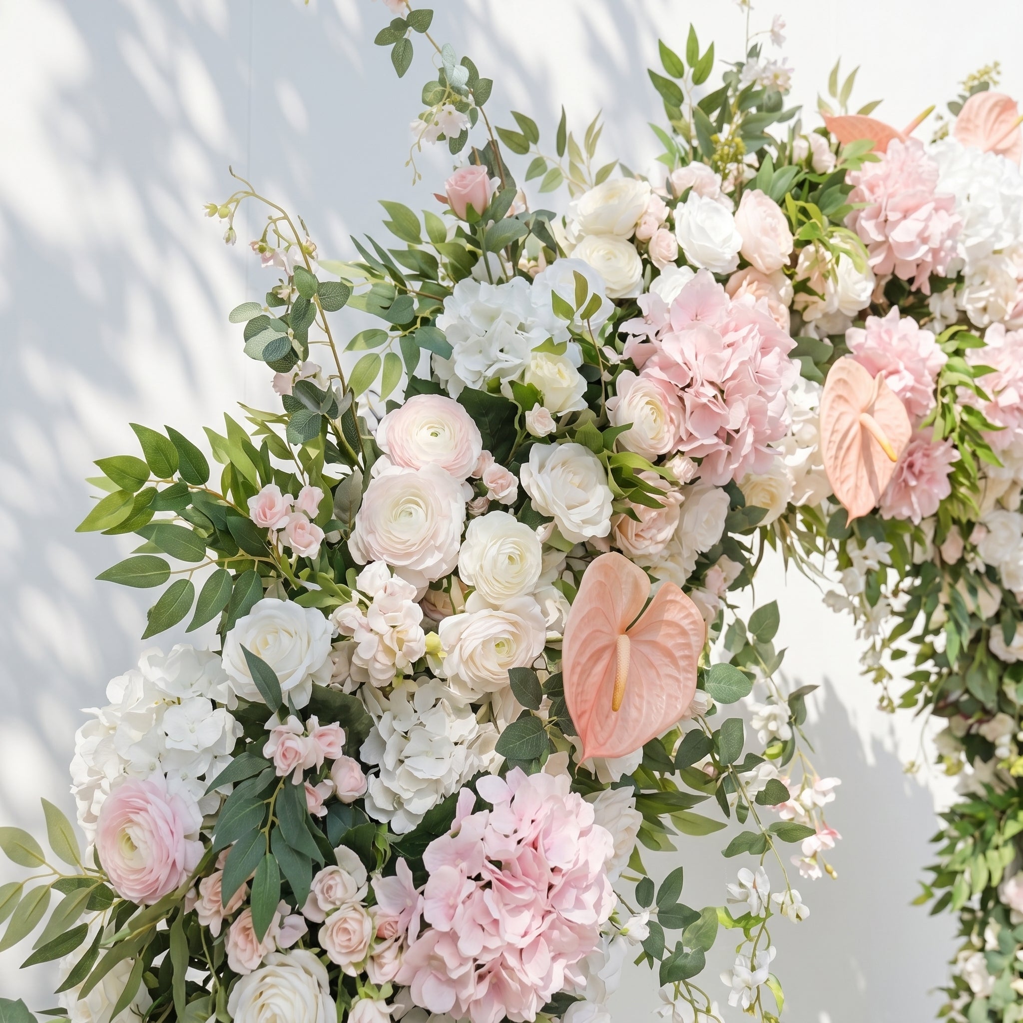 Brinvia: 2026 New White&Pink Flower Arch with Greenery for Luxury Weddings&Events Decor Incuding Frame brinvia detail 1