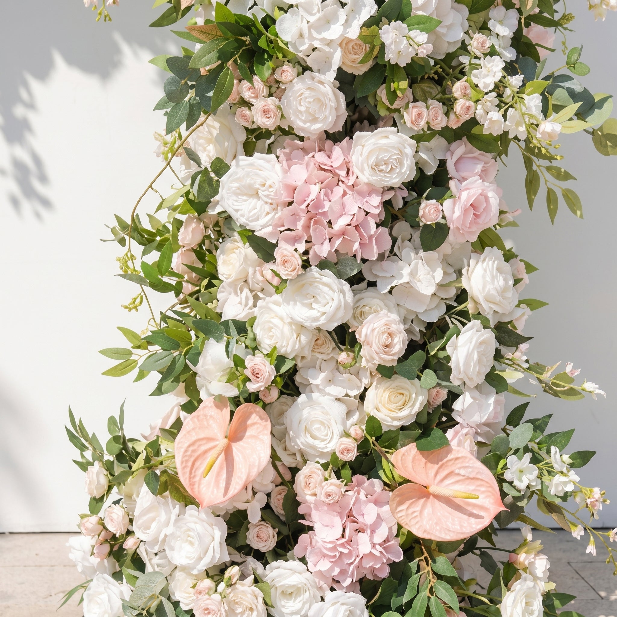 Brinvia: 2026 New White&Pink Flower Arch with Greenery for Luxury Weddings&Events Decor Incuding Frame brinvia detail 3