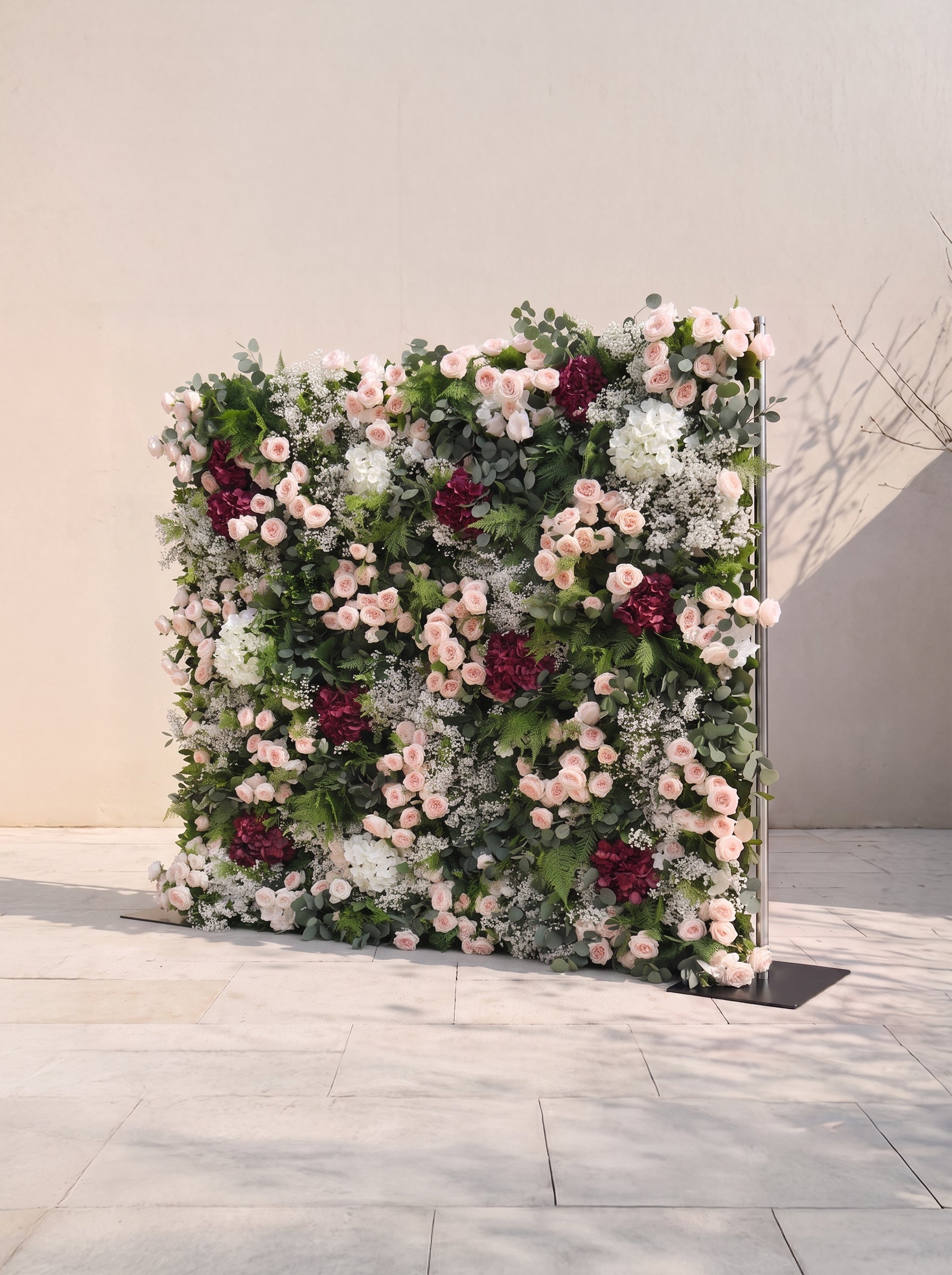 Brirose: 5D Fabric Artificial rolling up curtain flower wall — right view