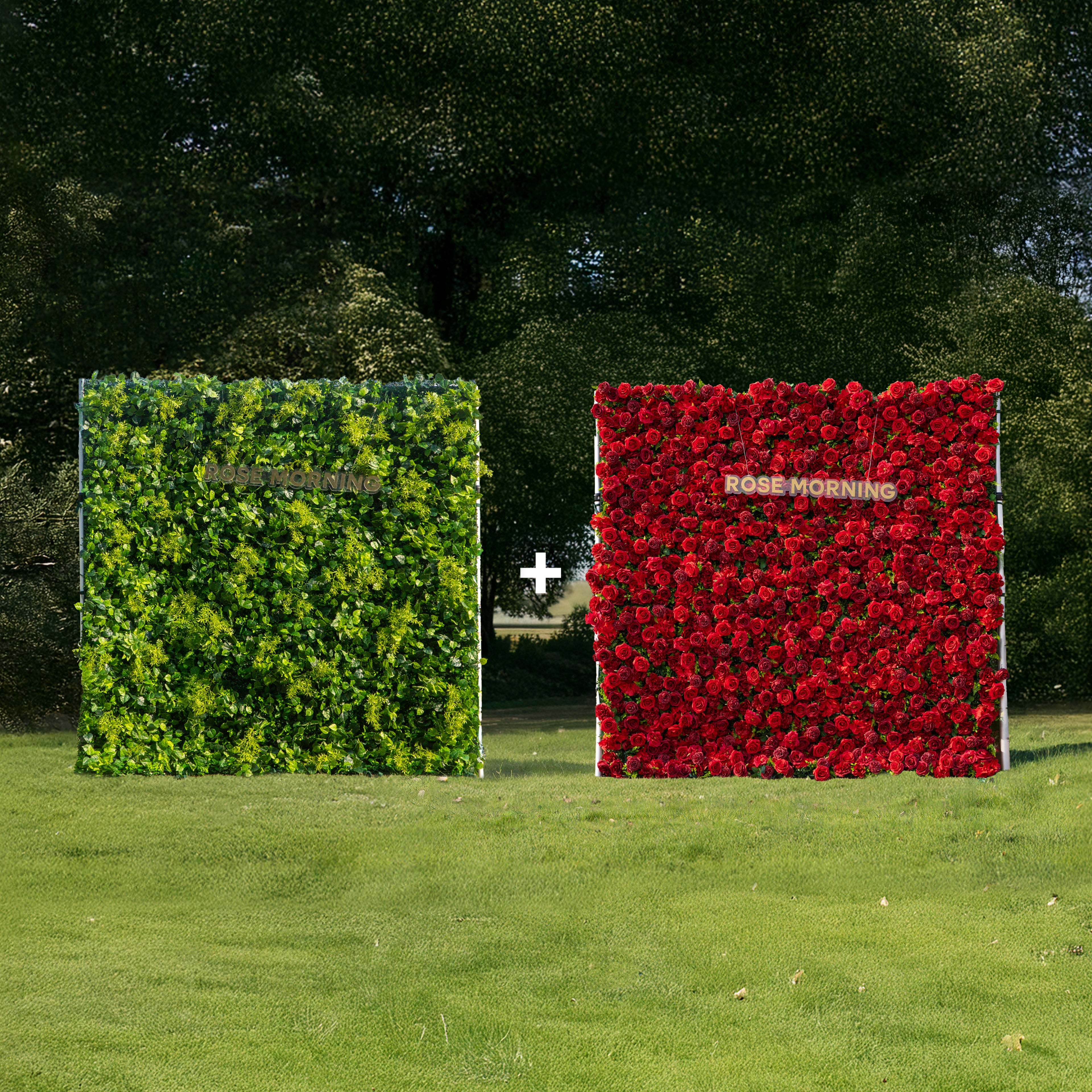 CP Hot Sale Greenery with Luna wall:Fabric Backdrop Artificial rolling up flower walls