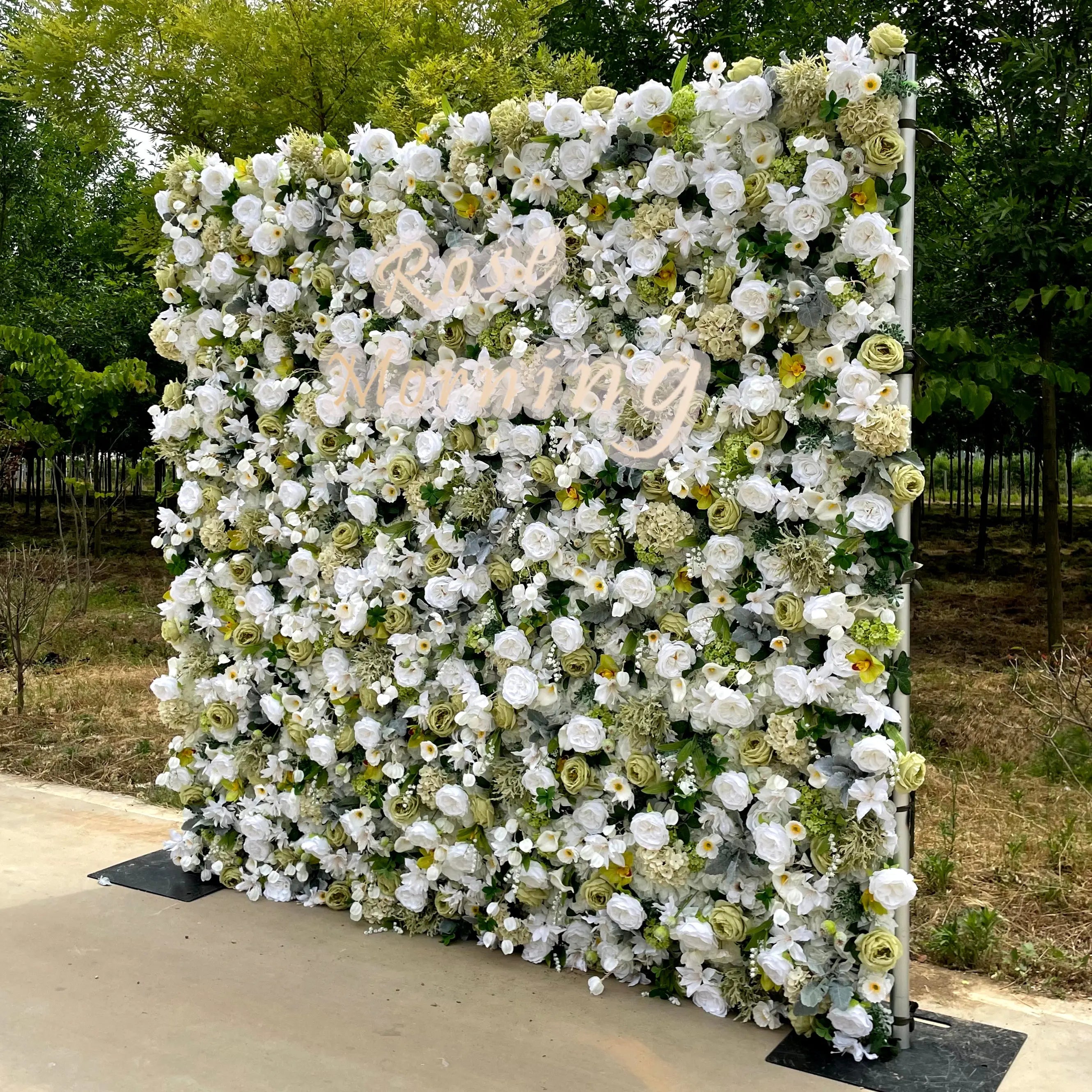 Calla:5D Garden Series Fabric Artificial rolling up curtain flower wall