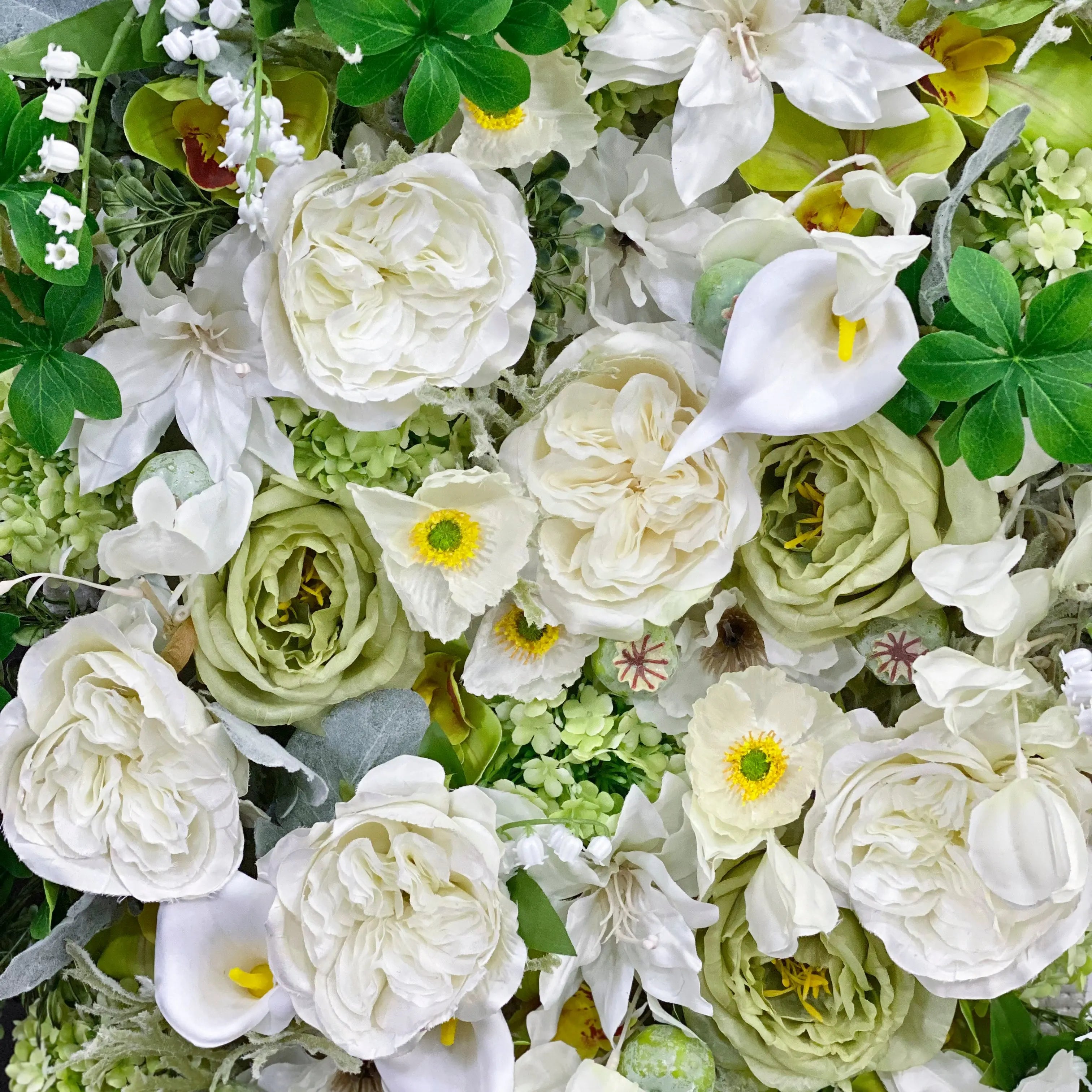 Calla:5D Garden Series Fabric Artificial rolling up curtain flower wall