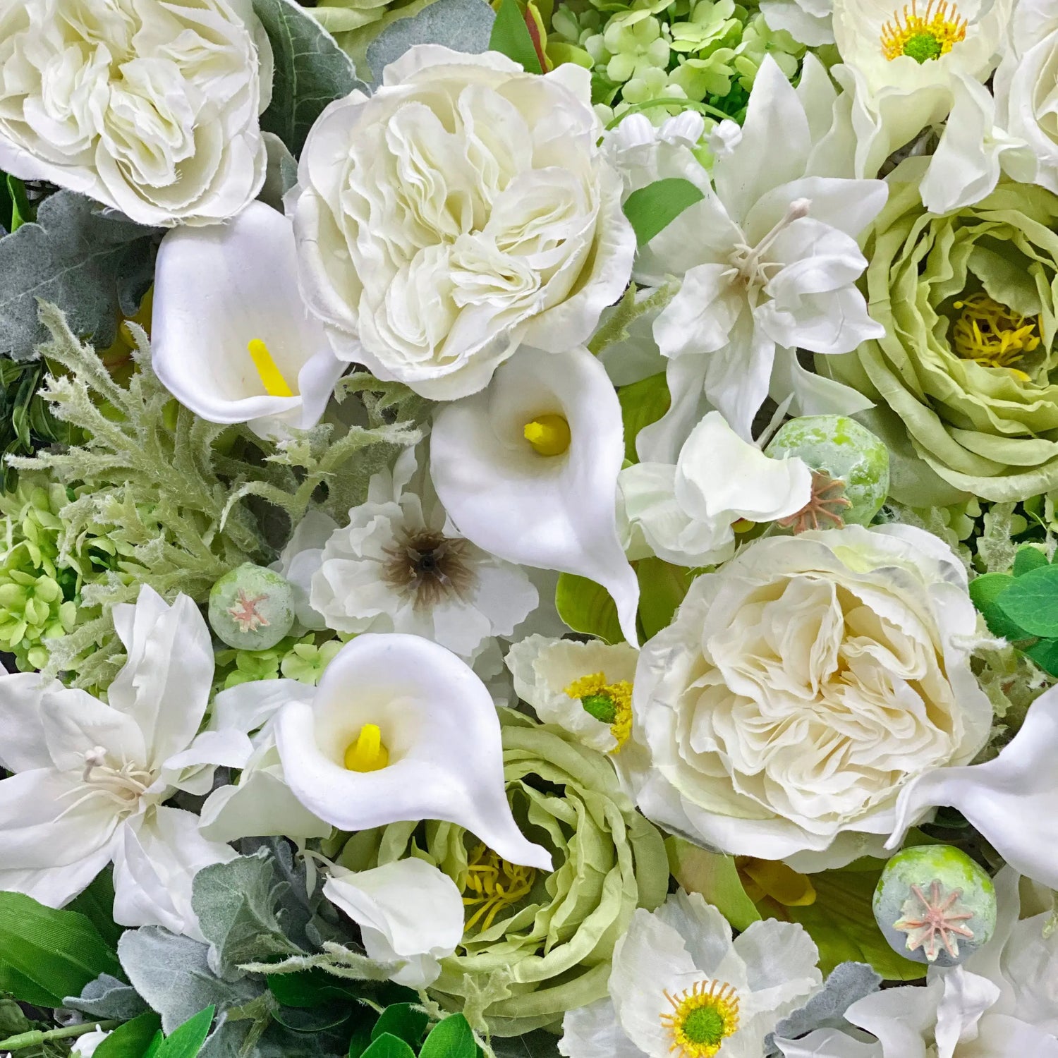 Calla:5D Garden Series Fabric Artificial rolling up curtain flower wall