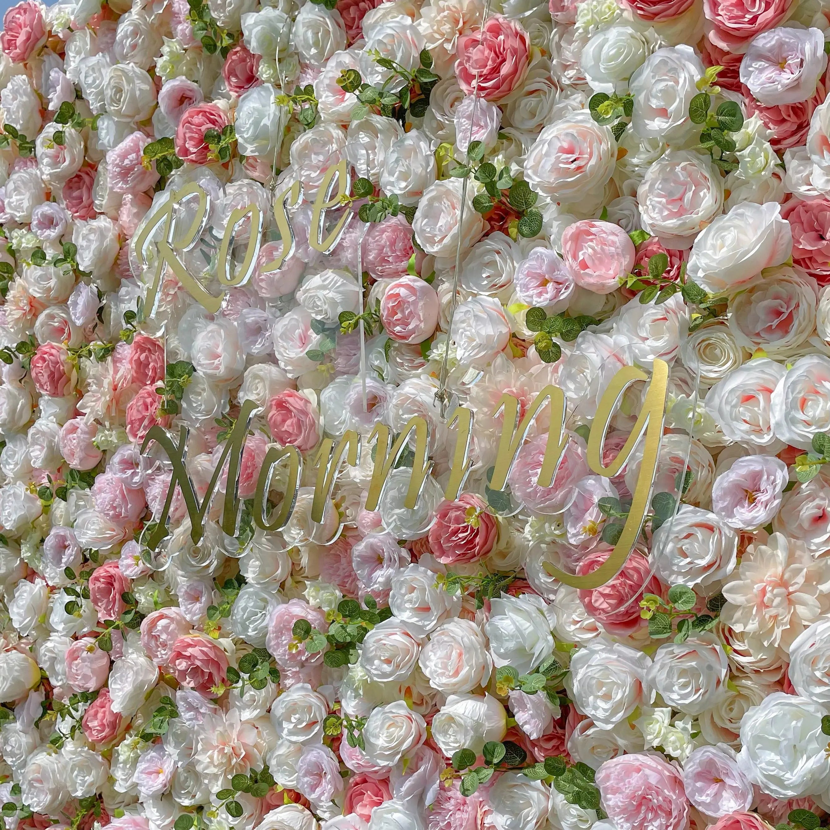 Catherine:4D Fabric Artificial rolling up curtain flower wall