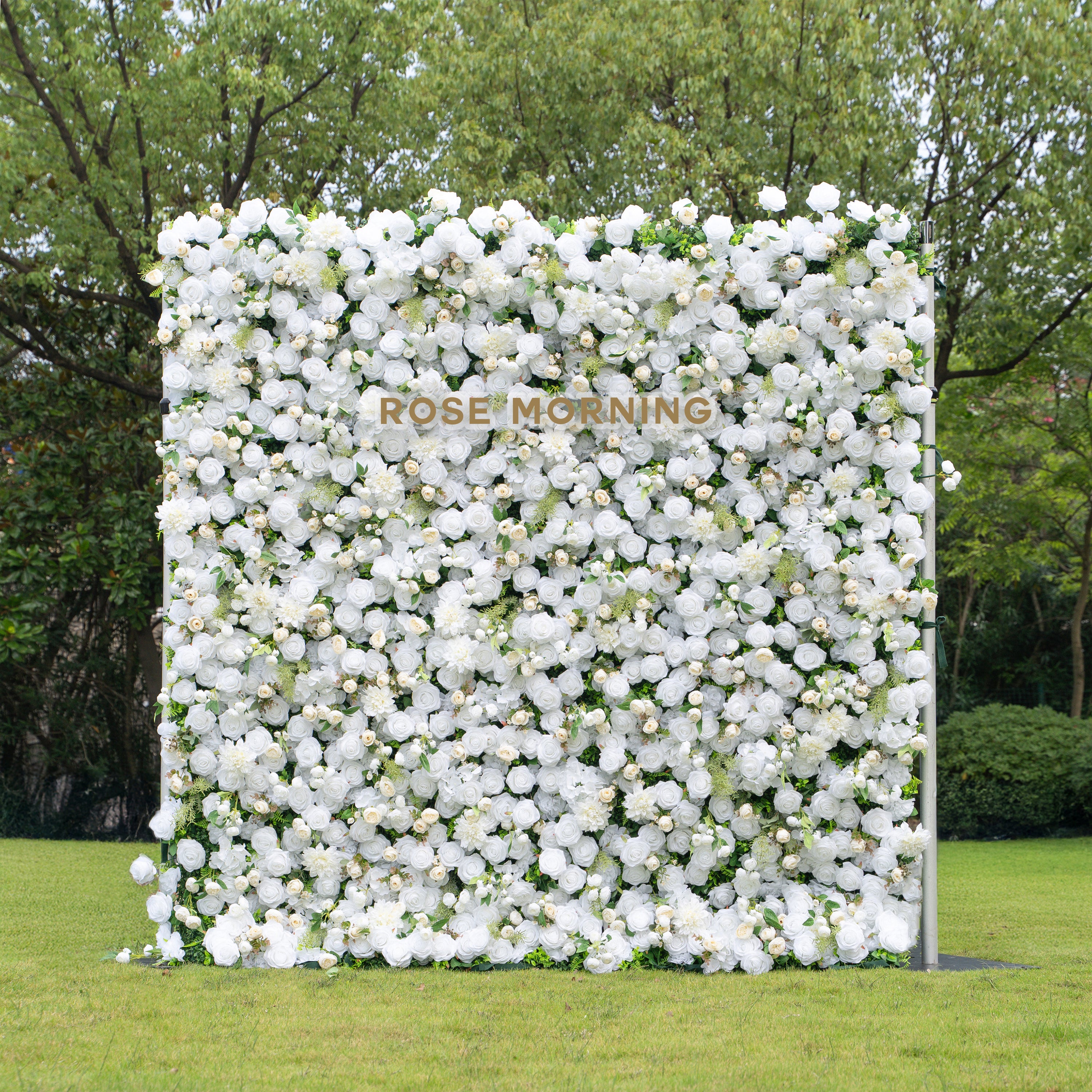 Celestia:3D Fabric Artificial rolling up curtain flower wall
