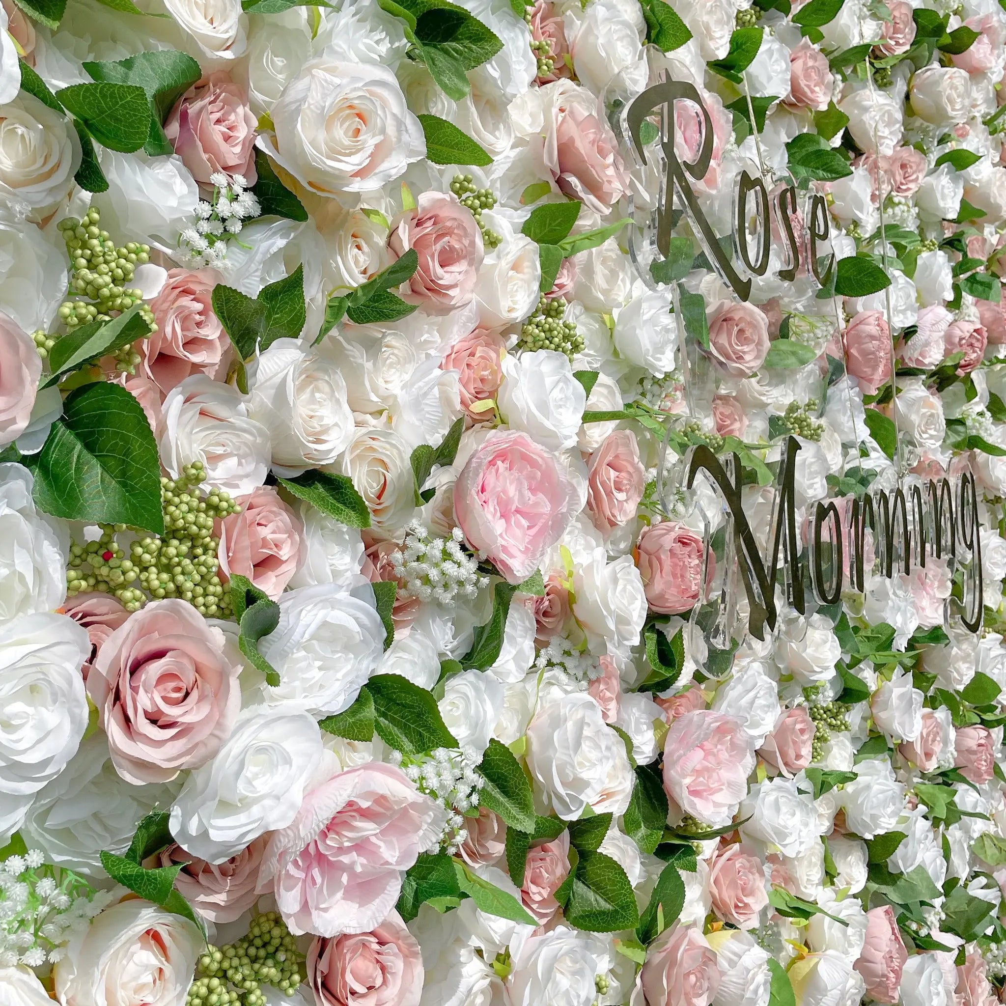 Cindy:5D Fabric Artificial rolling up curtain flower wall