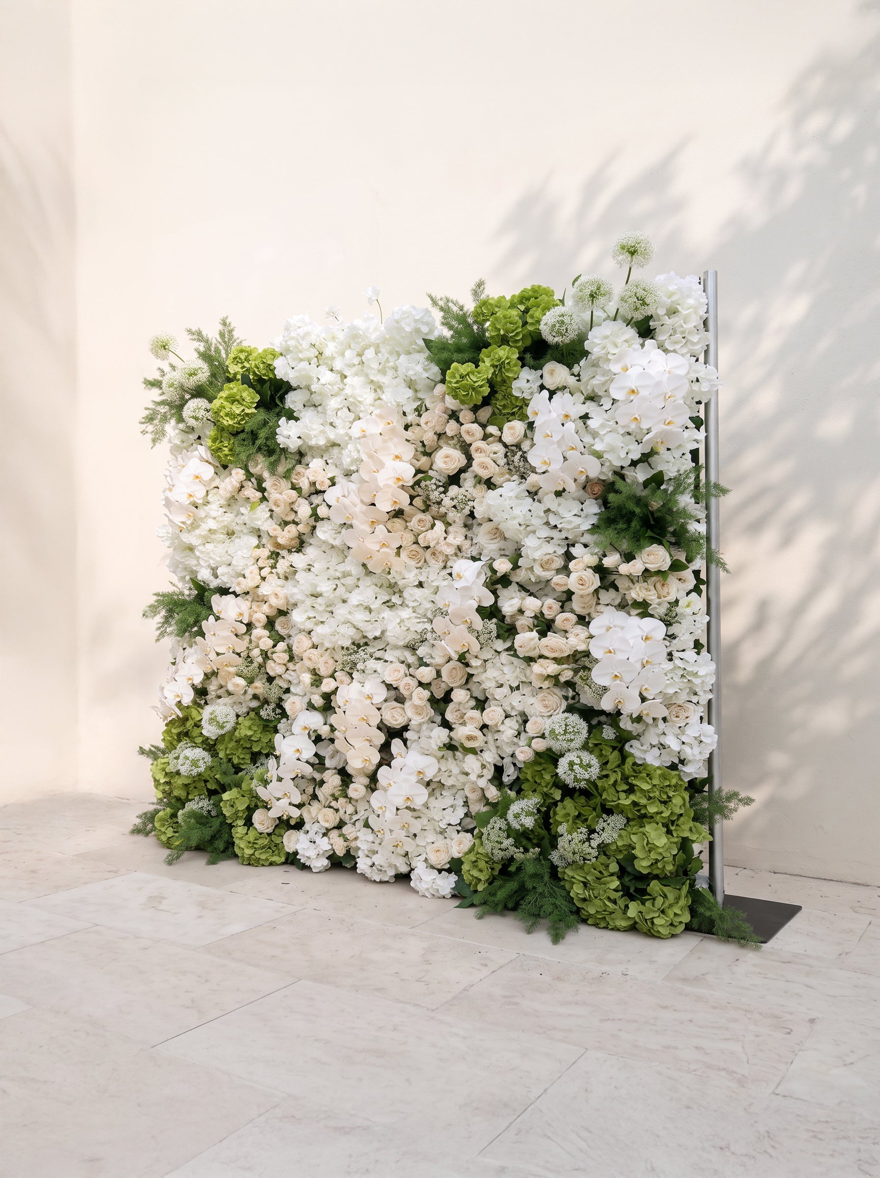 Cireliva: 5D Fabric Artificial rolling up curtain flower wall — right view