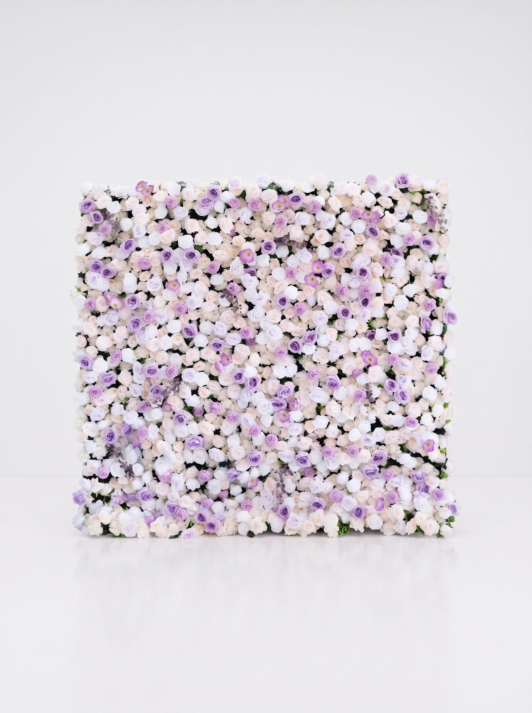 Cirelsira 5D Fabric Artificial rolling up curtain flower wall — white background view