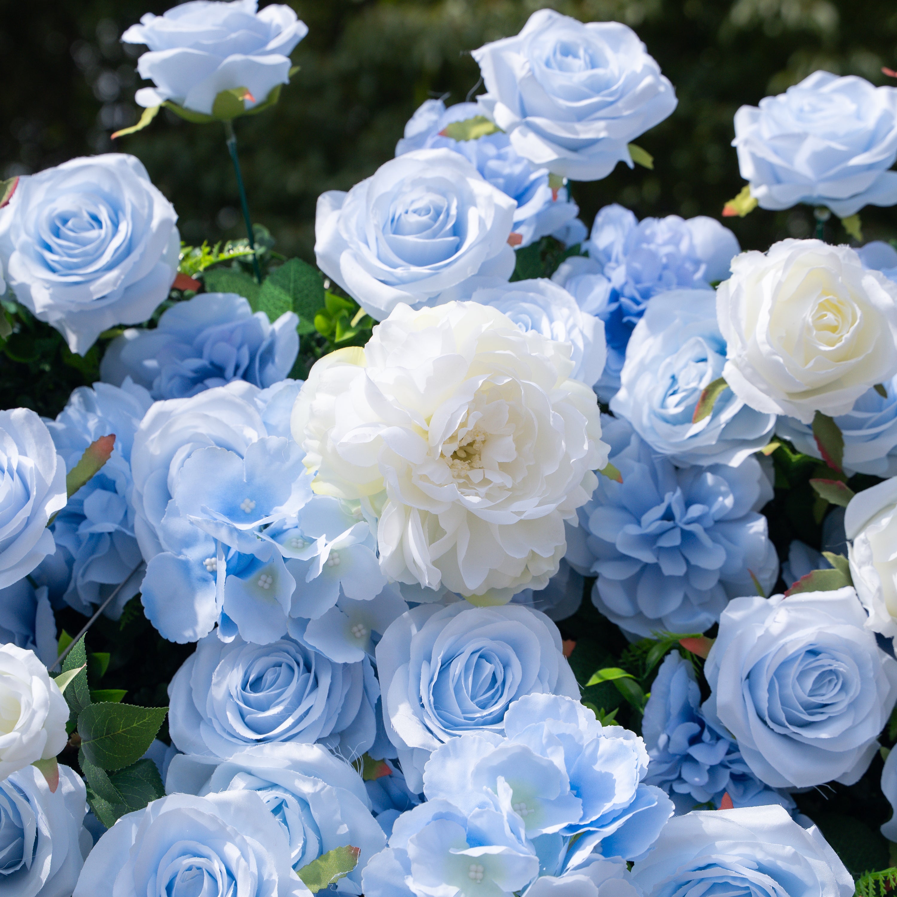 Clarissa:3D Fabric Artificial rolling up curtain flower wall