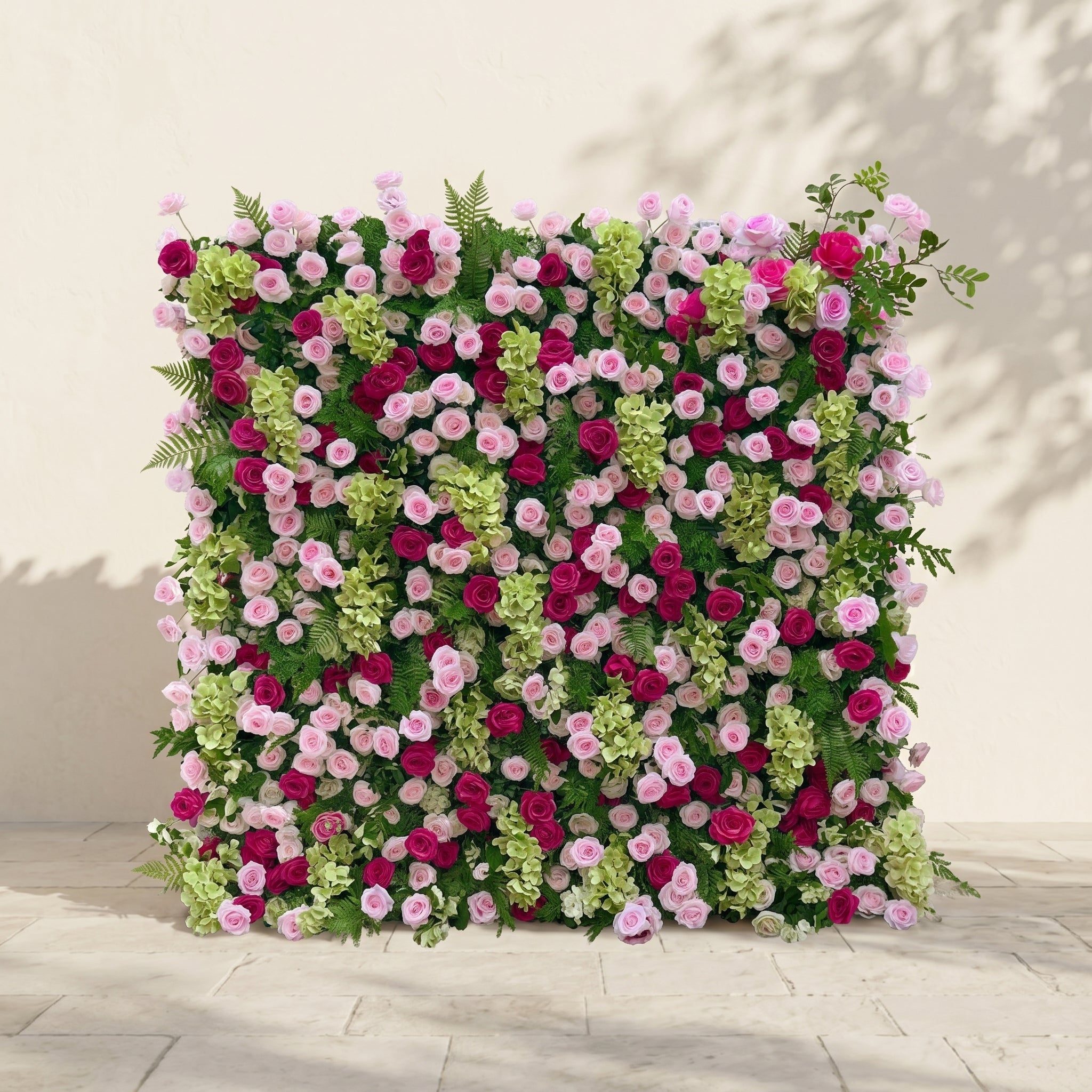 Cloravia: Premium 5D Dusty Rose & Lavender Silk Floral Wall Roll-Up Backdrop for Romantic Vintage Events