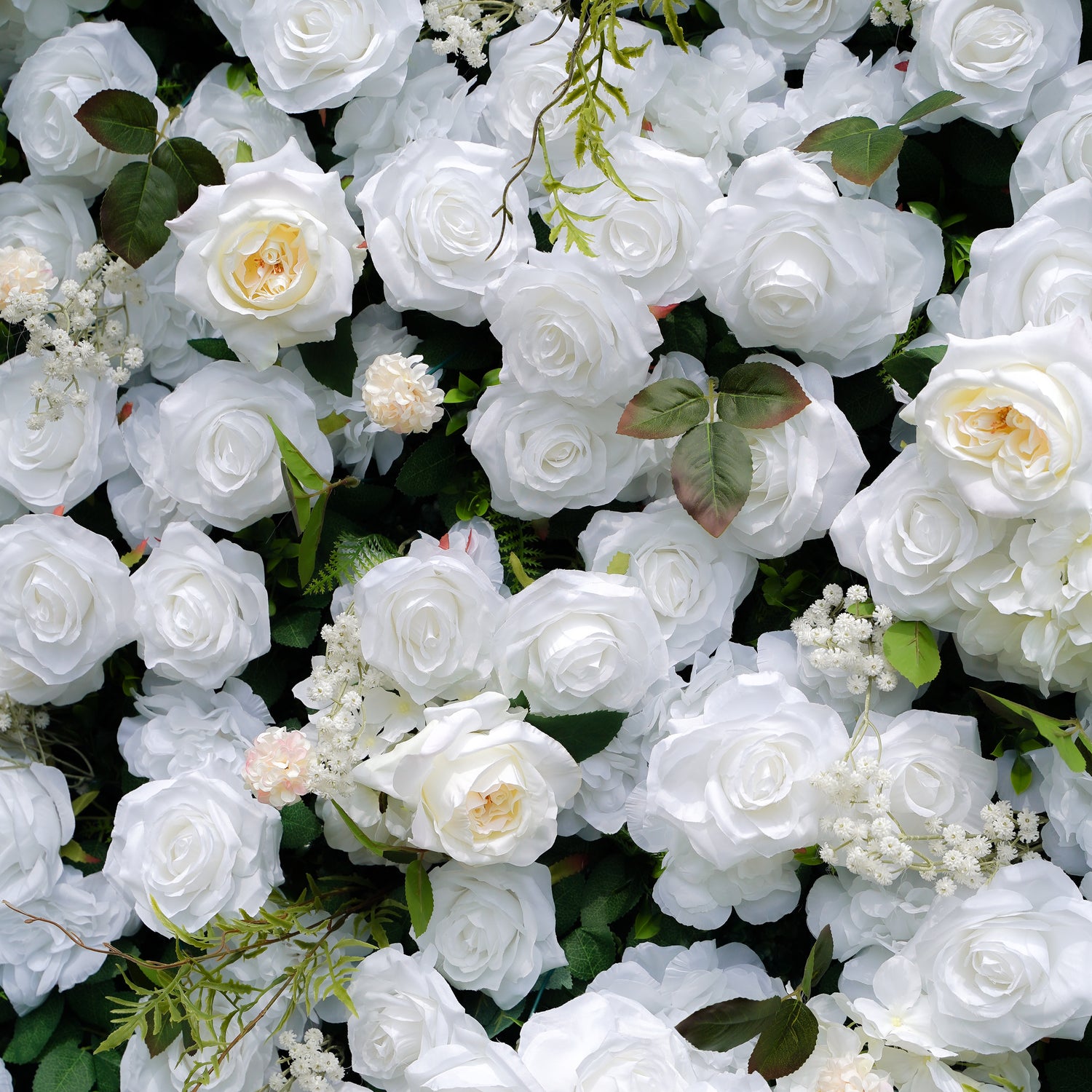 Corina:5D Fabric Artificial rolling up curtain flower wall (Ready to ship) Rose Morning