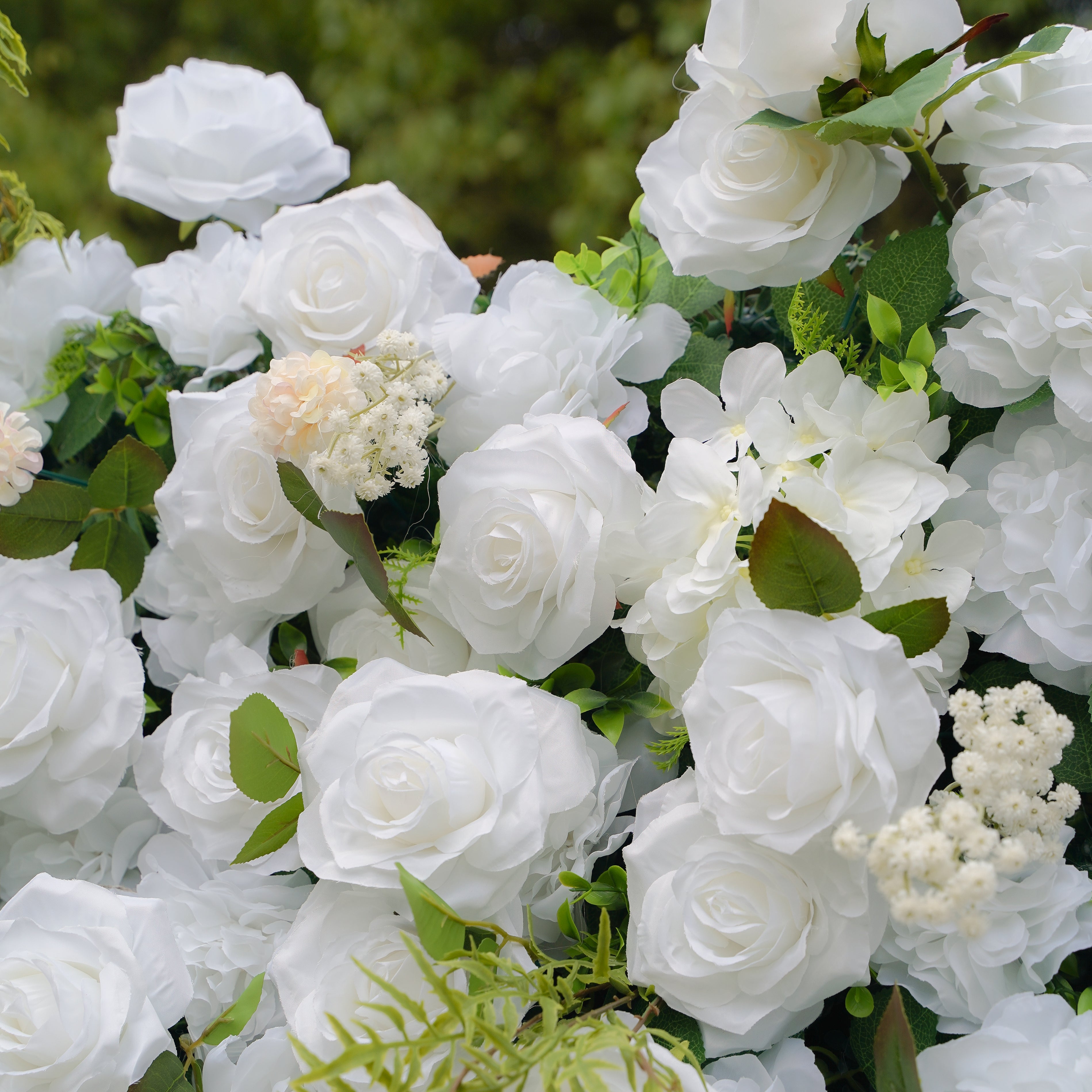 Corina:5D Fabric Artificial rolling up curtain flower wall (Ready to ship) Rose Morning