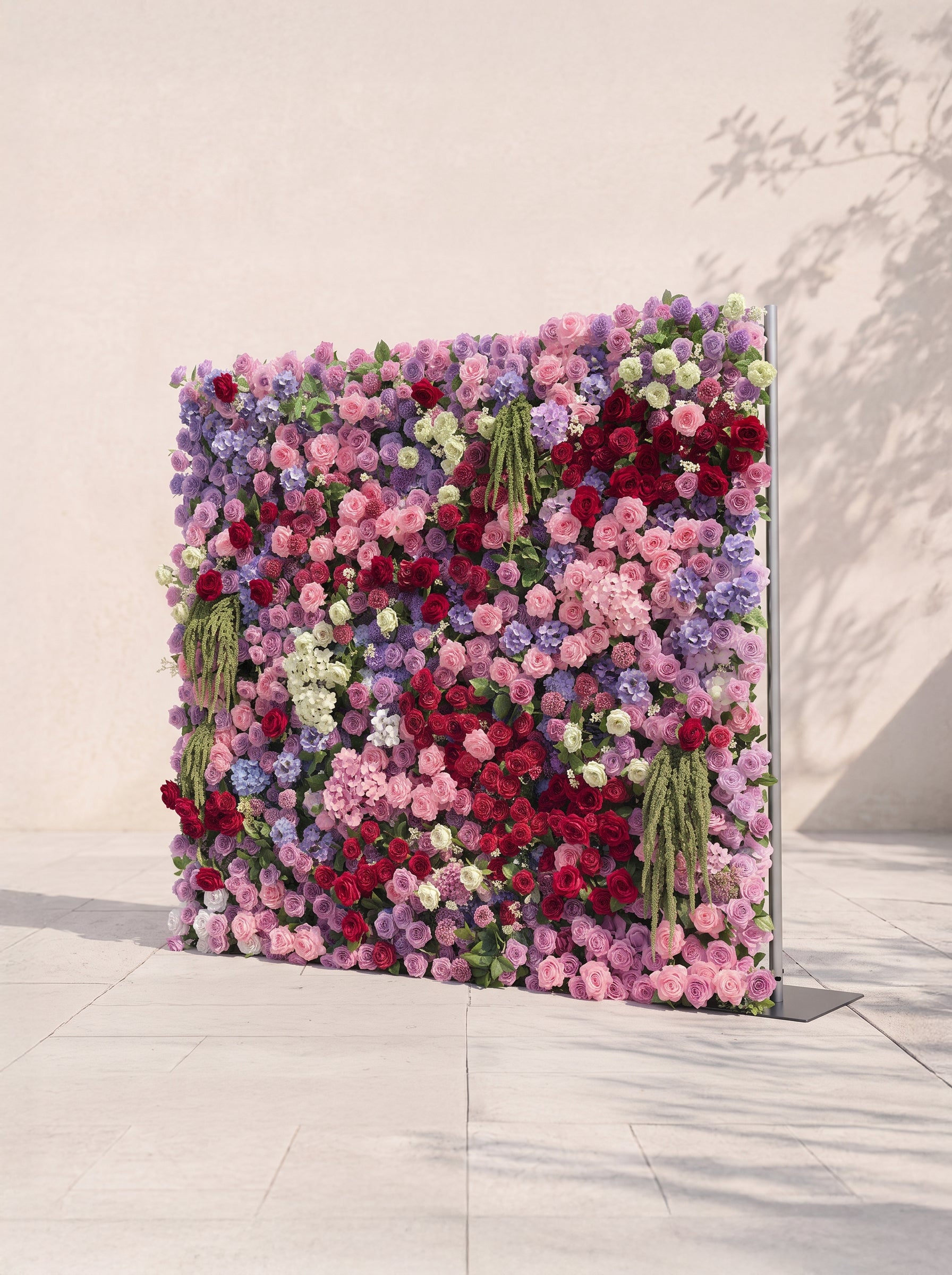 Corrielle: 5D Fabric Artificial rolling up curtain flower wall — right view