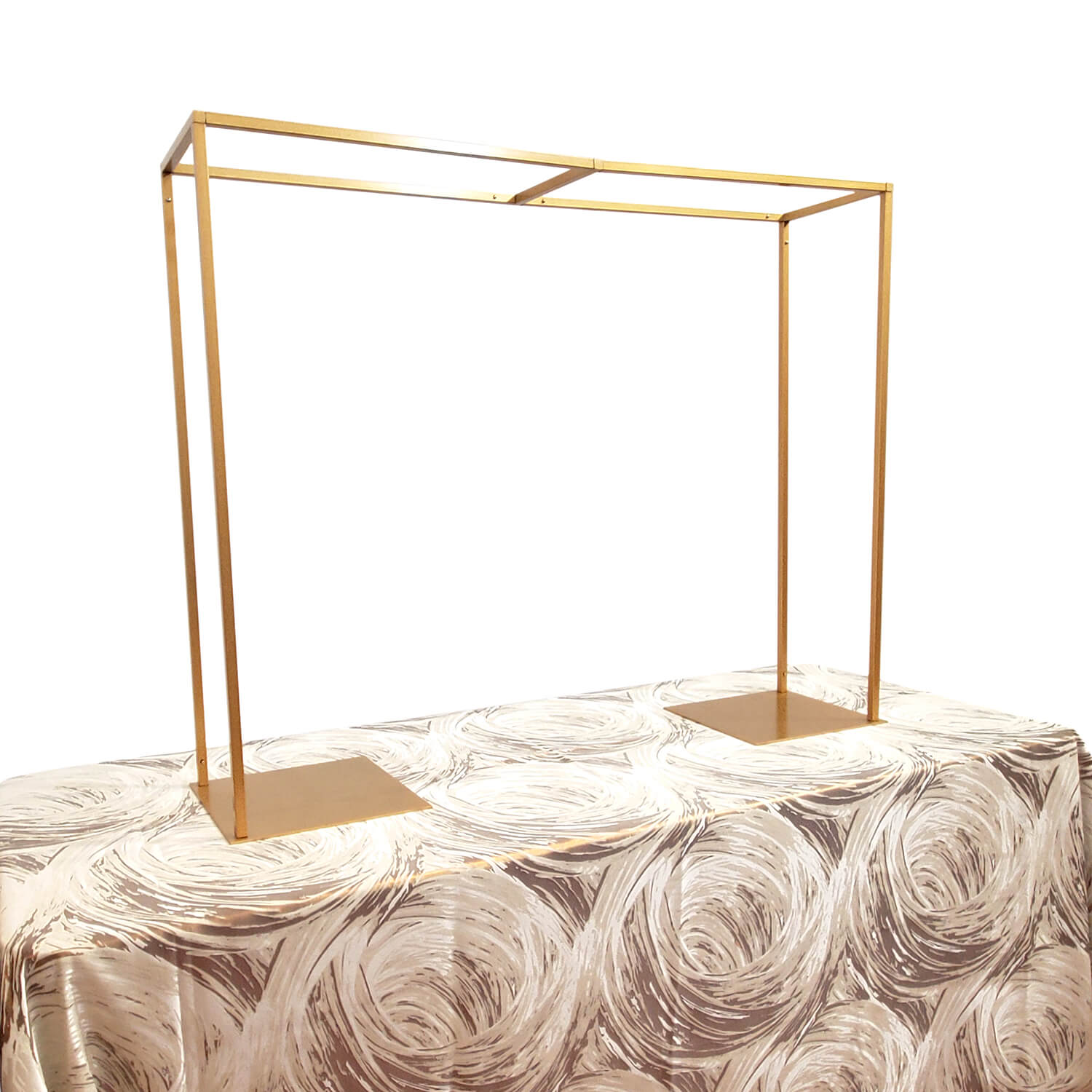 D004: Wedding and Event Table Decor Metal Frame for Candles and Flower Arrangement Rose Morning