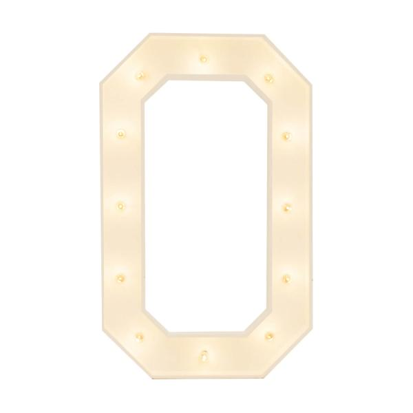 Event Decoration Wooden Large 3ft Tall LED Marquee Letter - O Rose Morning
