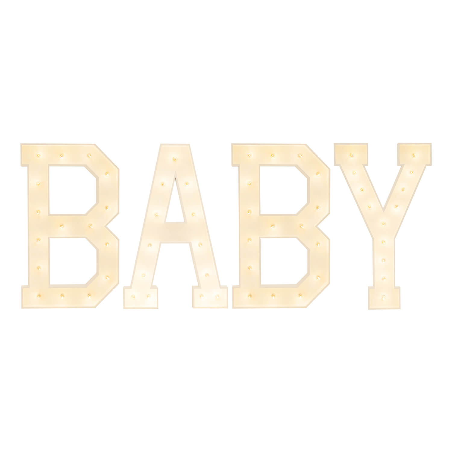 Event Decoration Wooden Large 3ft Tall LED Marquee BABY Rose Morning