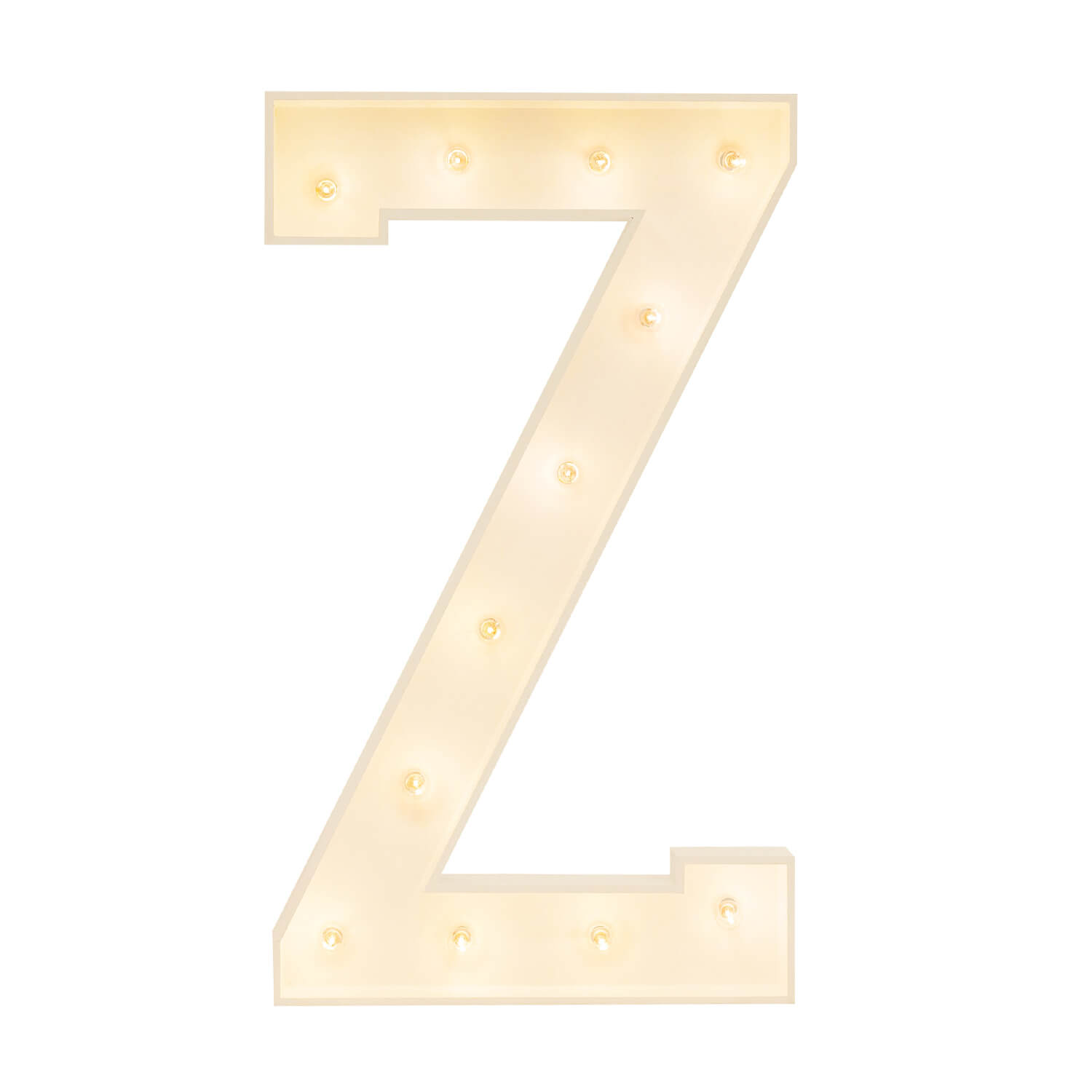 Event Decoration Wooden Large 3ft Tall LED Marquee Letter - Z Rose Morning