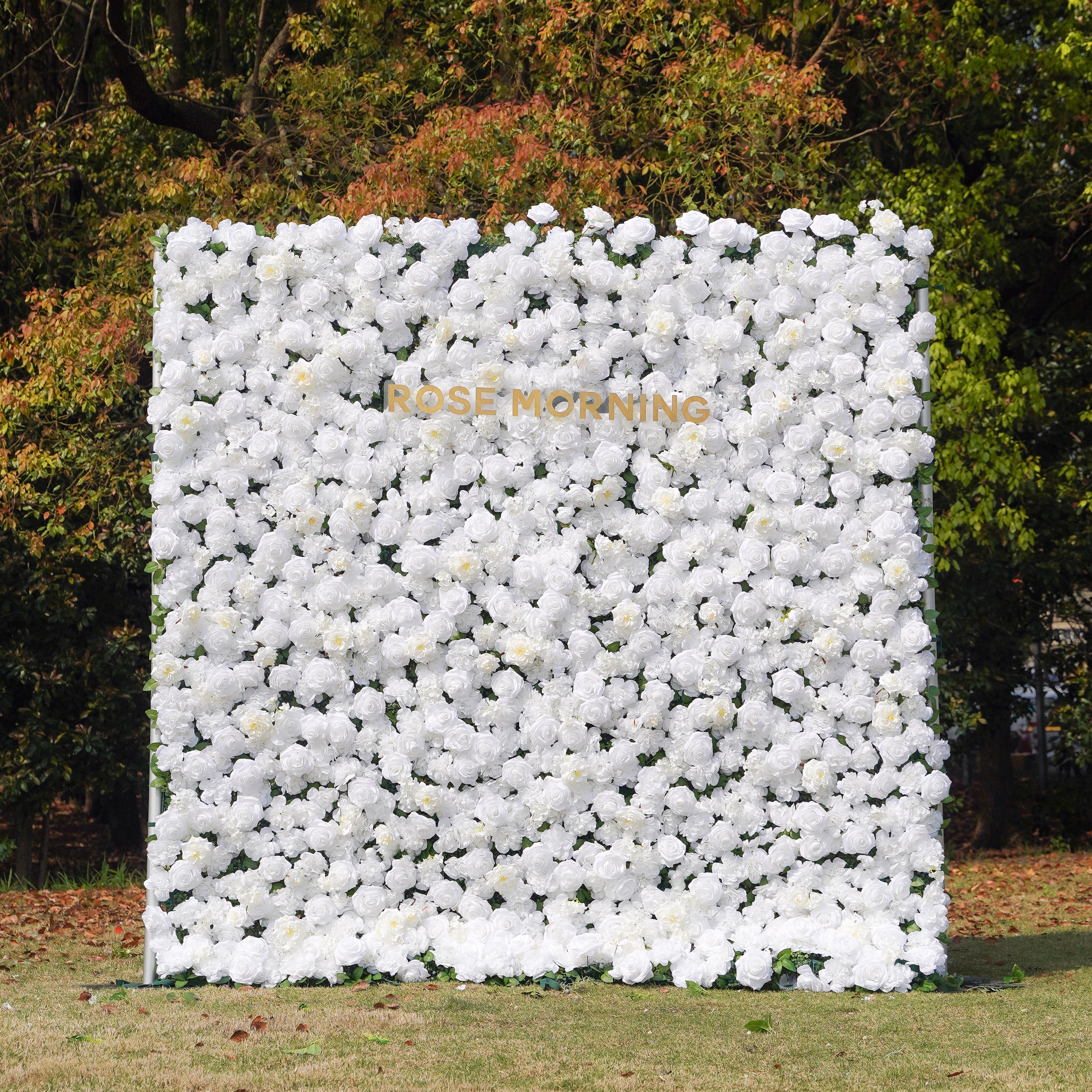Shine: Fabric Artificial zip up curtain flower wall 8ft*8ft (SHIP TO USA ONLY) Rose Morning