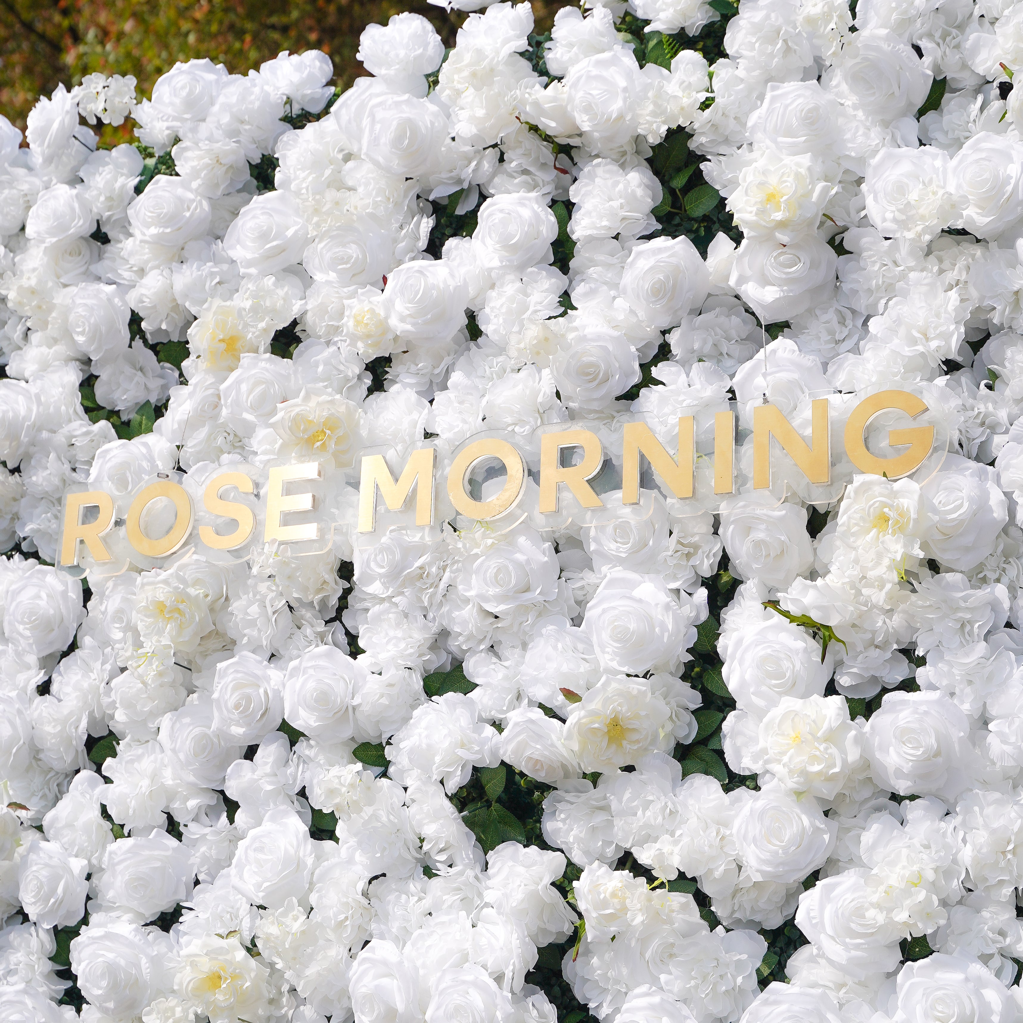 Shine: Fabric Artificial zip up curtain flower wall 8ft*8ft (SHIP TO USA ONLY) Rose Morning