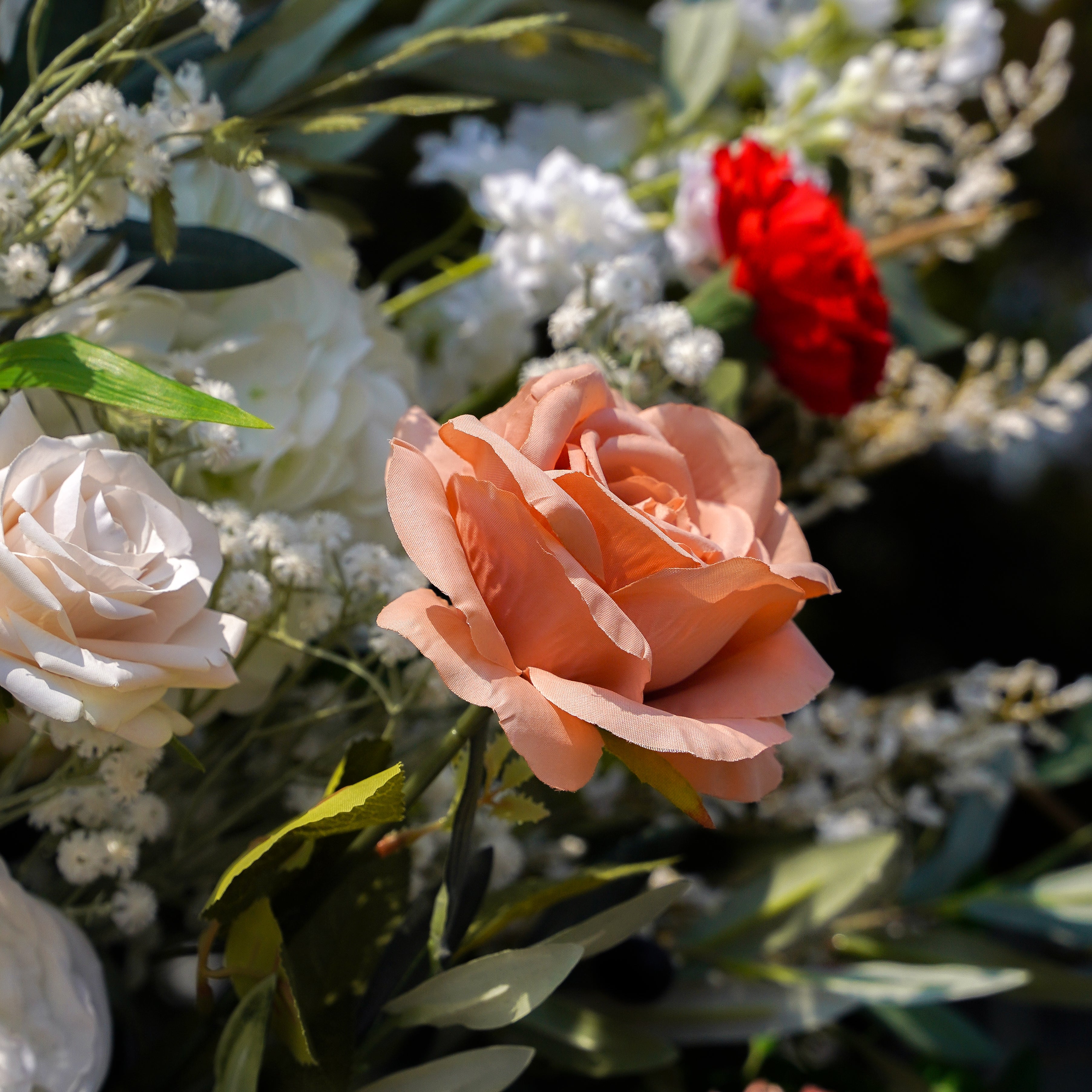 Yvonne : New Wedding Party Background Floral Arch Decoration Rose Morning