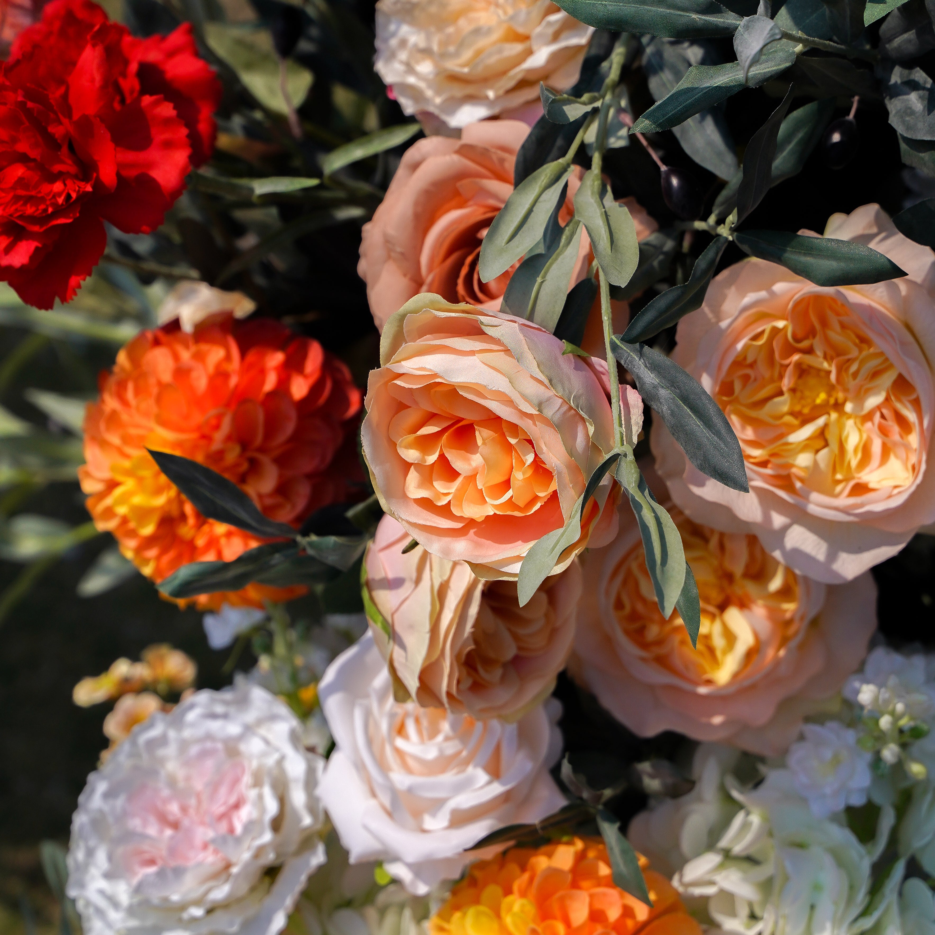 Yvonne : New Wedding Party Background Floral Arch Decoration Rose Morning