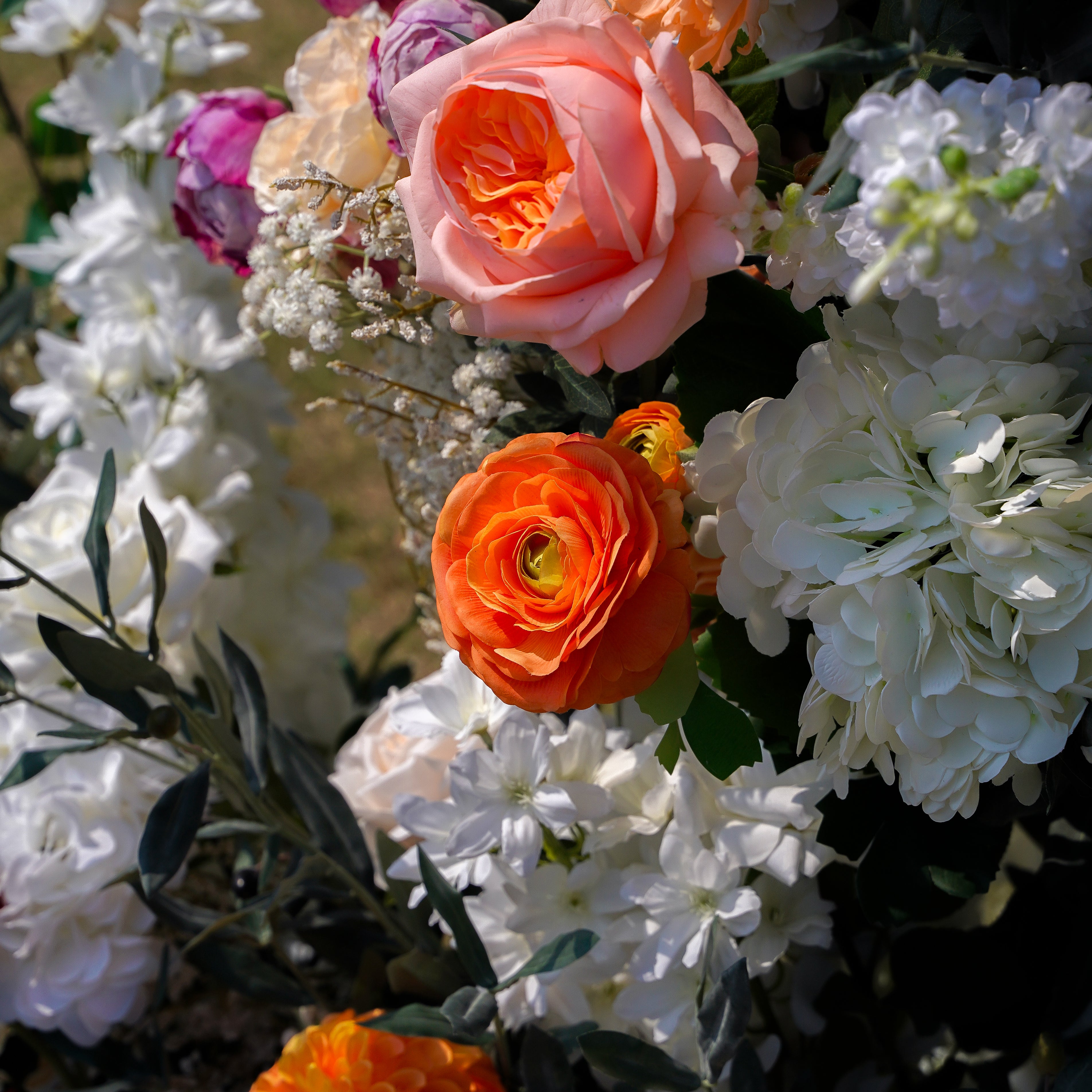 Yvonne : New Wedding Party Background Floral Arch Decoration Rose Morning