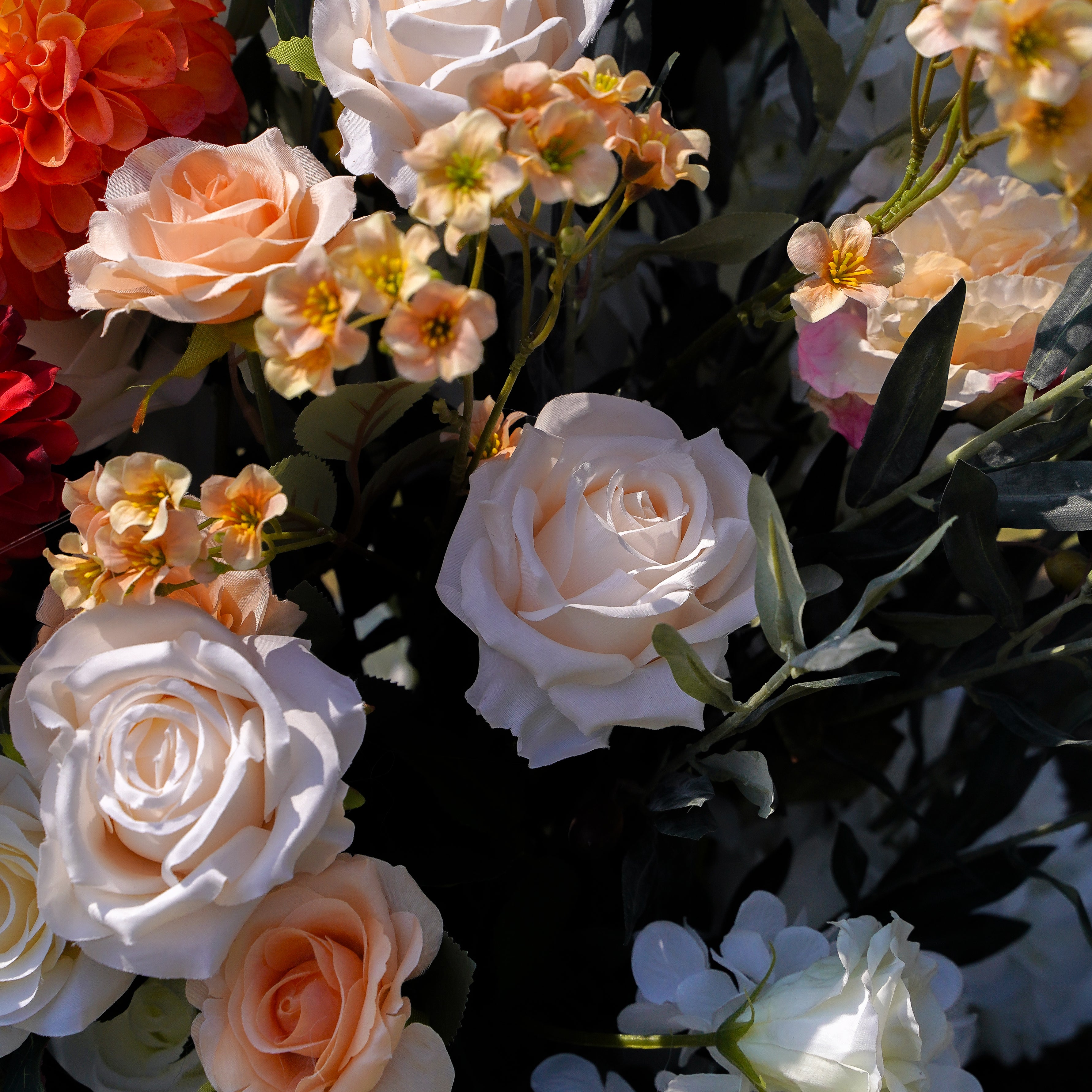 Yvonne : New Wedding Party Background Floral Arch Decoration Rose Morning