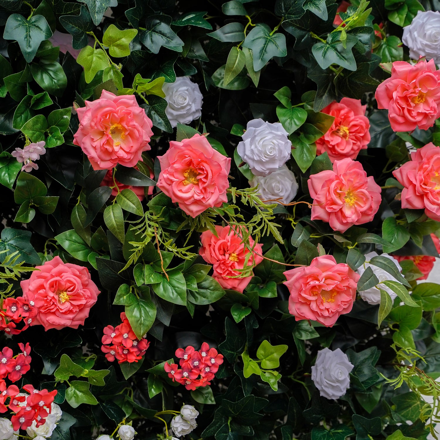Vonnie:5D Fabric Artificial rolling up curtain flower wall Rose Morning