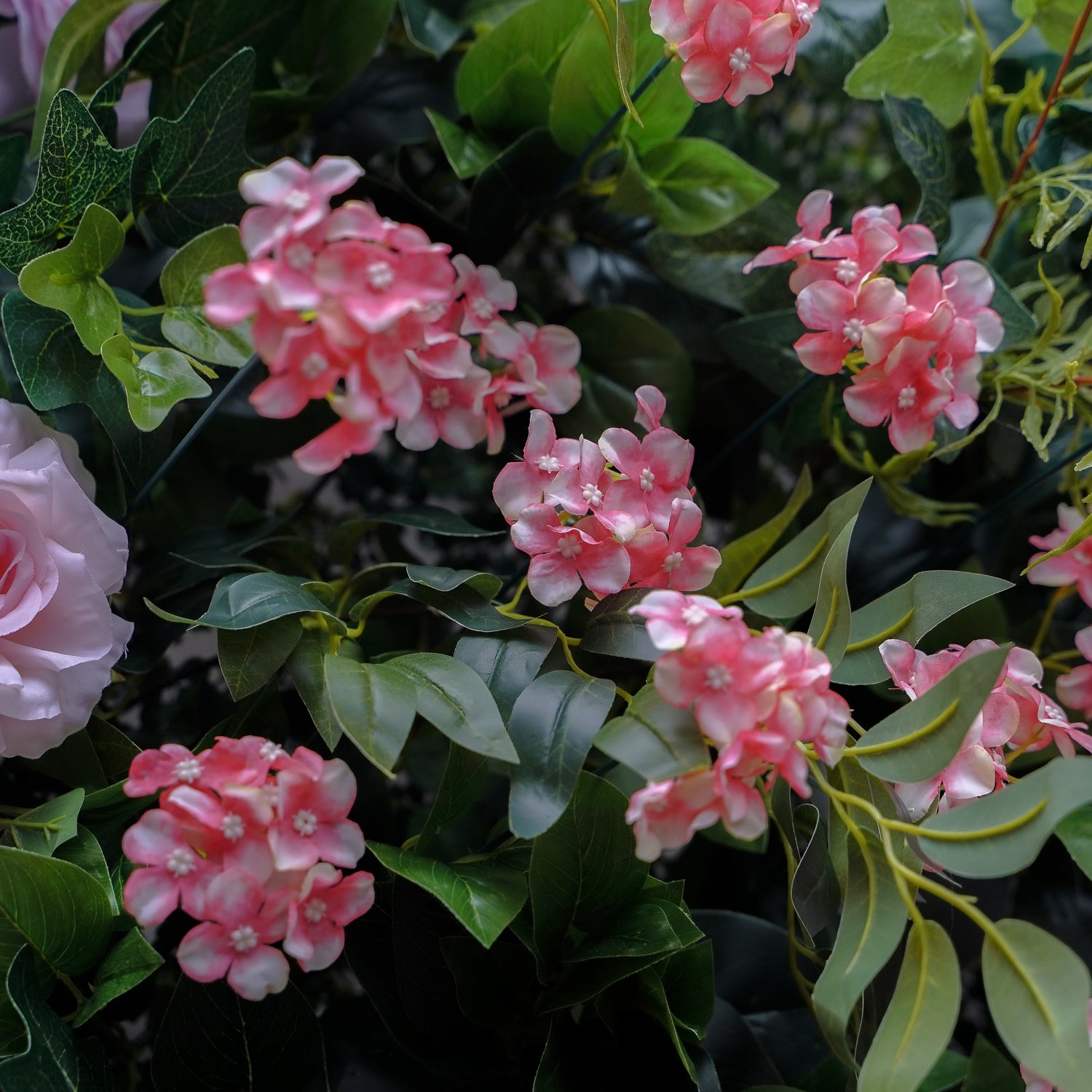 Vonnie:5D Fabric Artificial rolling up curtain flower wall Rose Morning