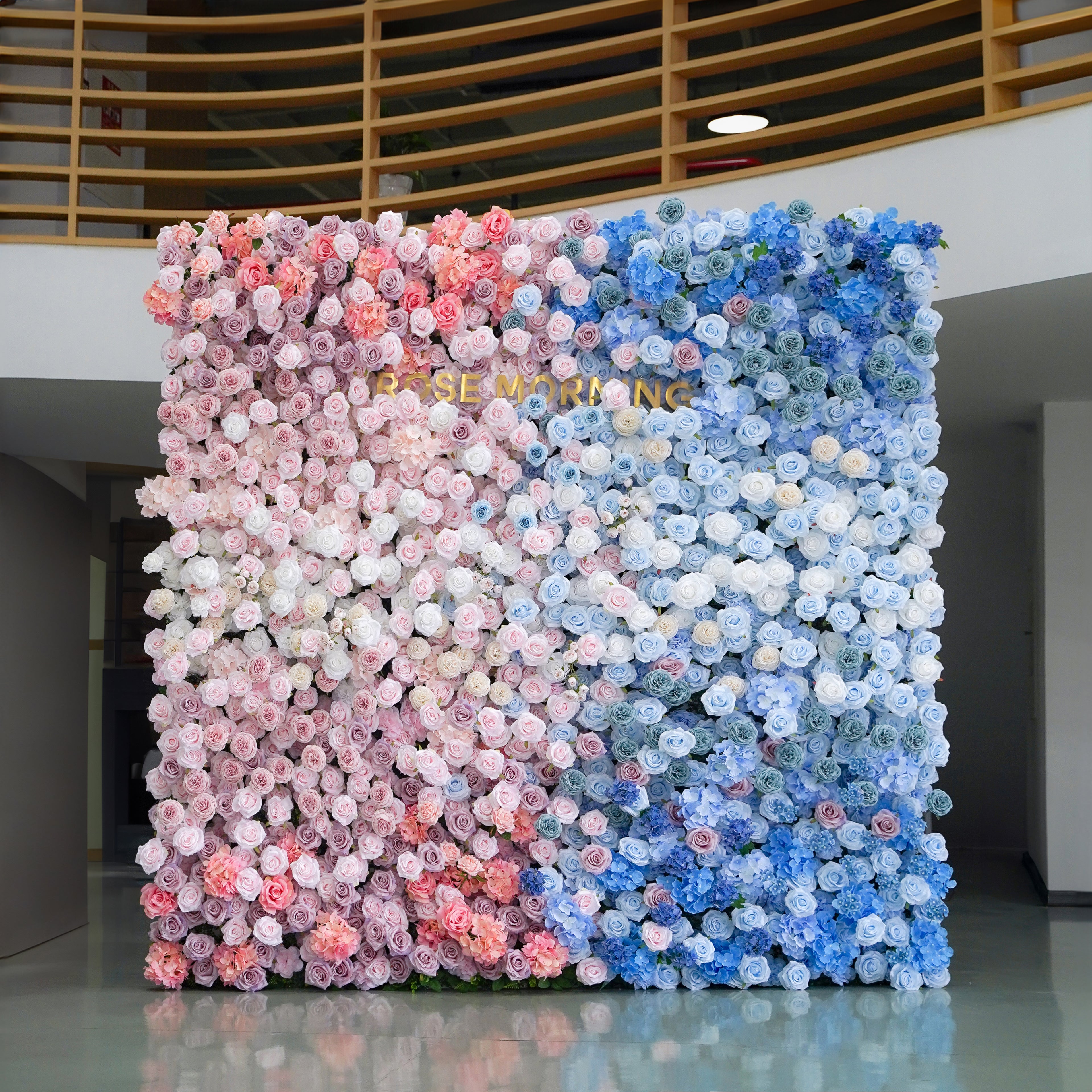 Mancina:Gender Review 5D Fabric Artificial rolling up curtain flower wall Rose Morning