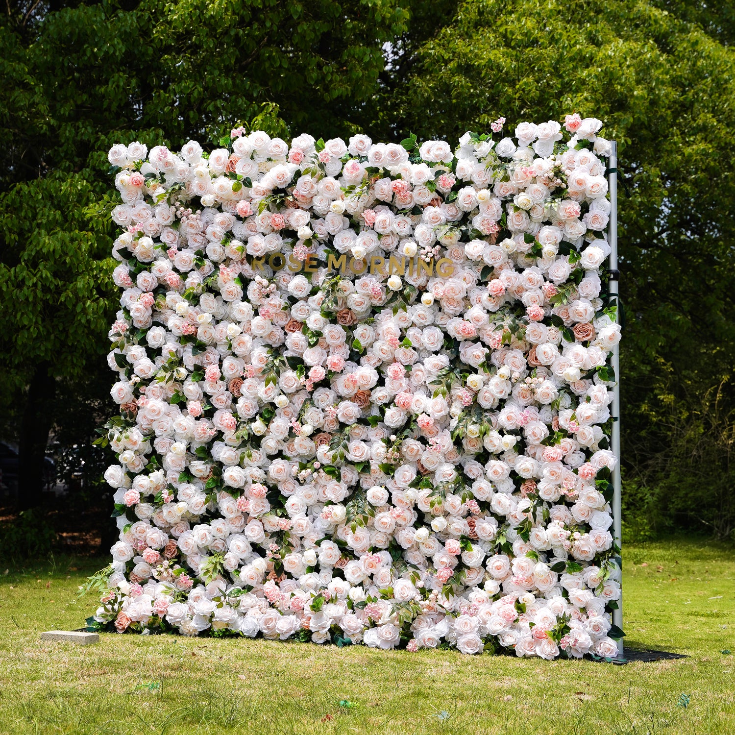 Martina:5D Fabric Artificial rolling up curtain flower wall Rose Morning