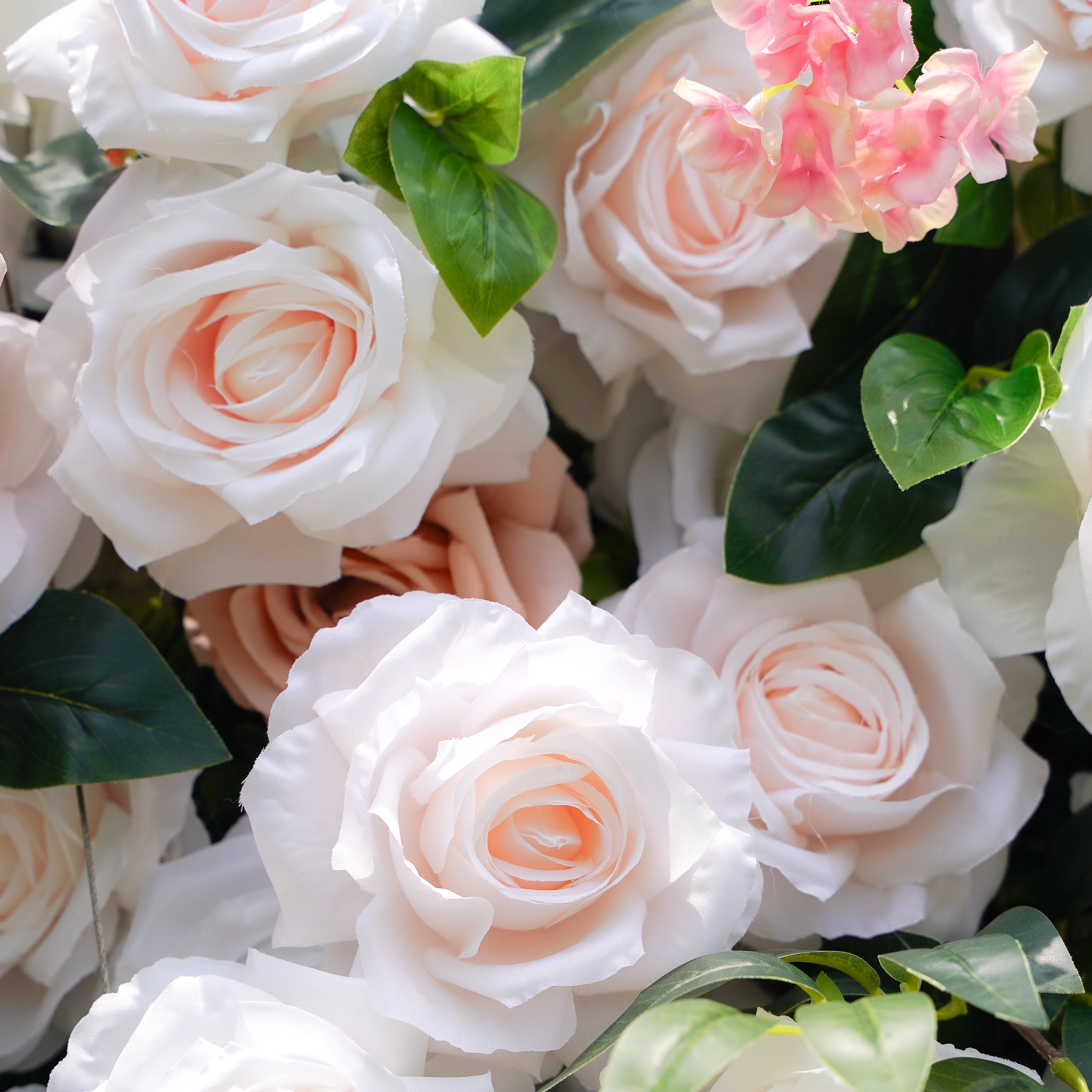 Martina:5D Fabric Artificial rolling up curtain flower wall Rose Morning