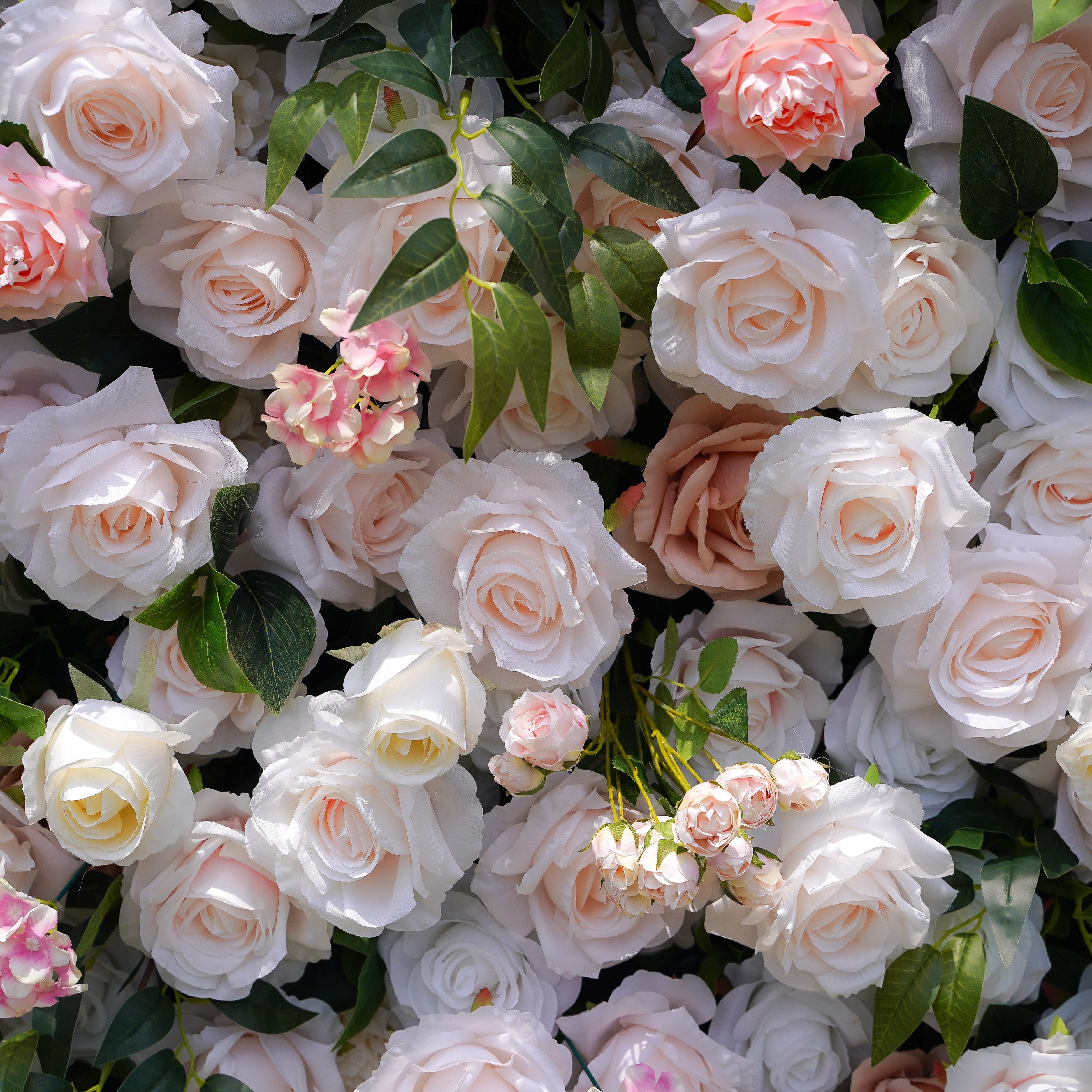 Martina:5D Fabric Artificial rolling up curtain flower wall Rose Morning