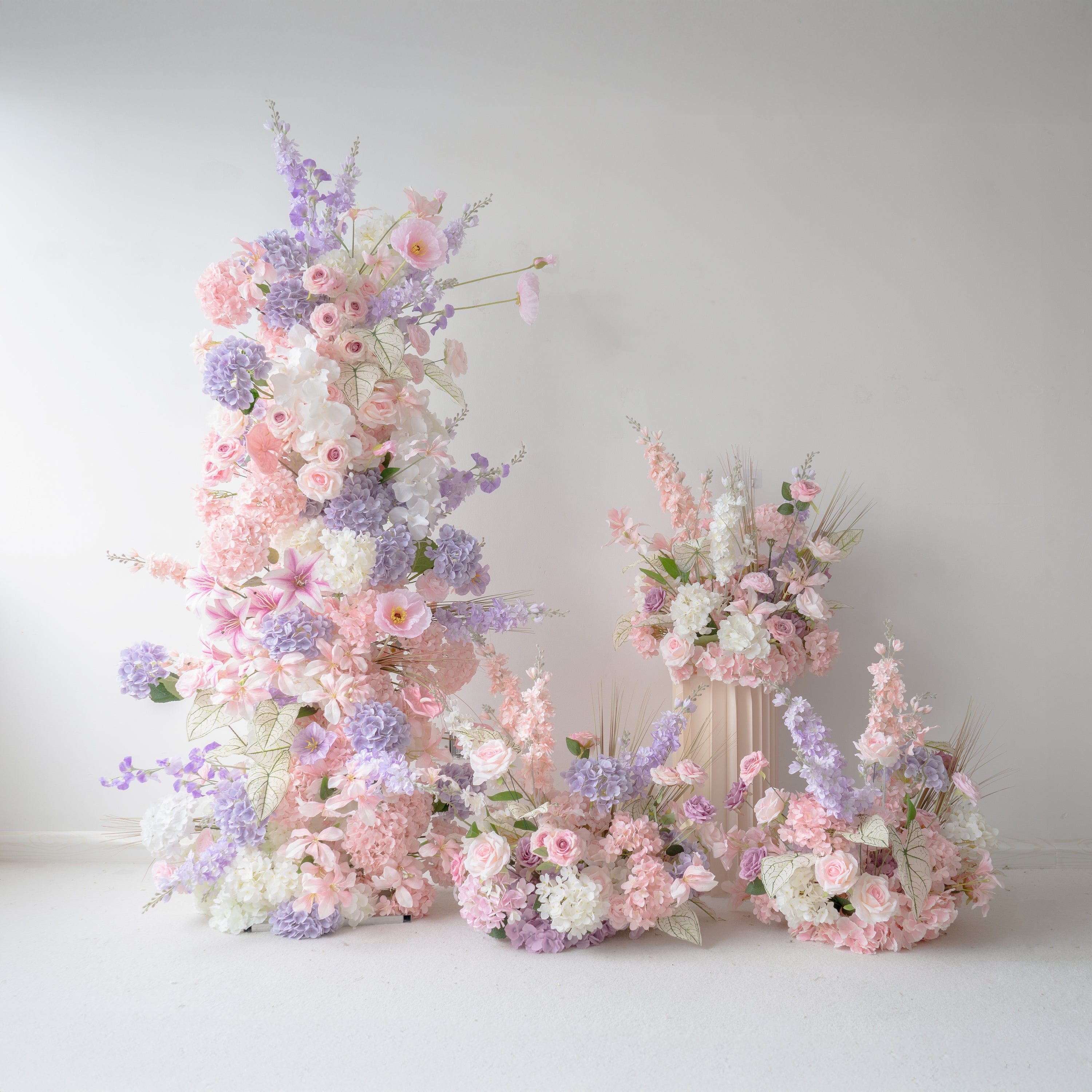 Eirene New Wedding Party Background Floral Arch Decoration Including Frame, Pillar and 3 Runners