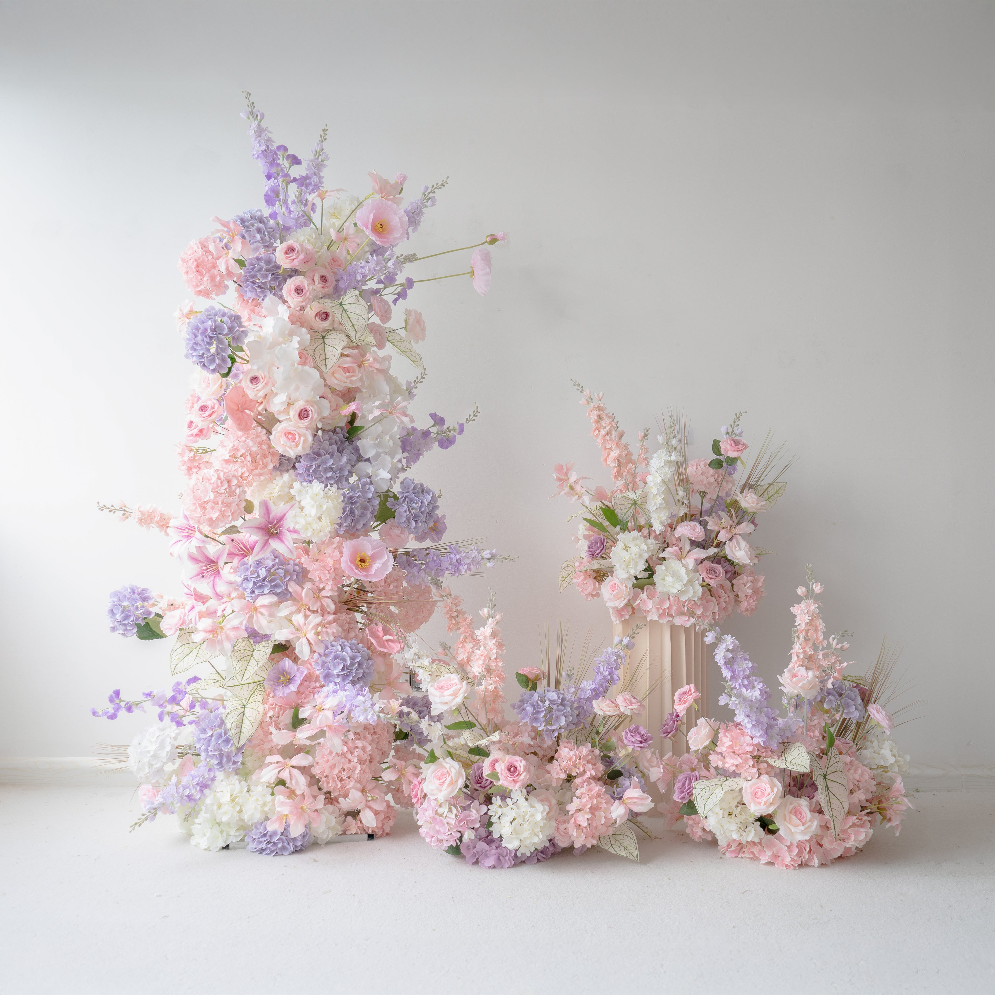 Eirene New Wedding Party Background Floral Arch Decoration Including Frame, Pillar and 3 Runners