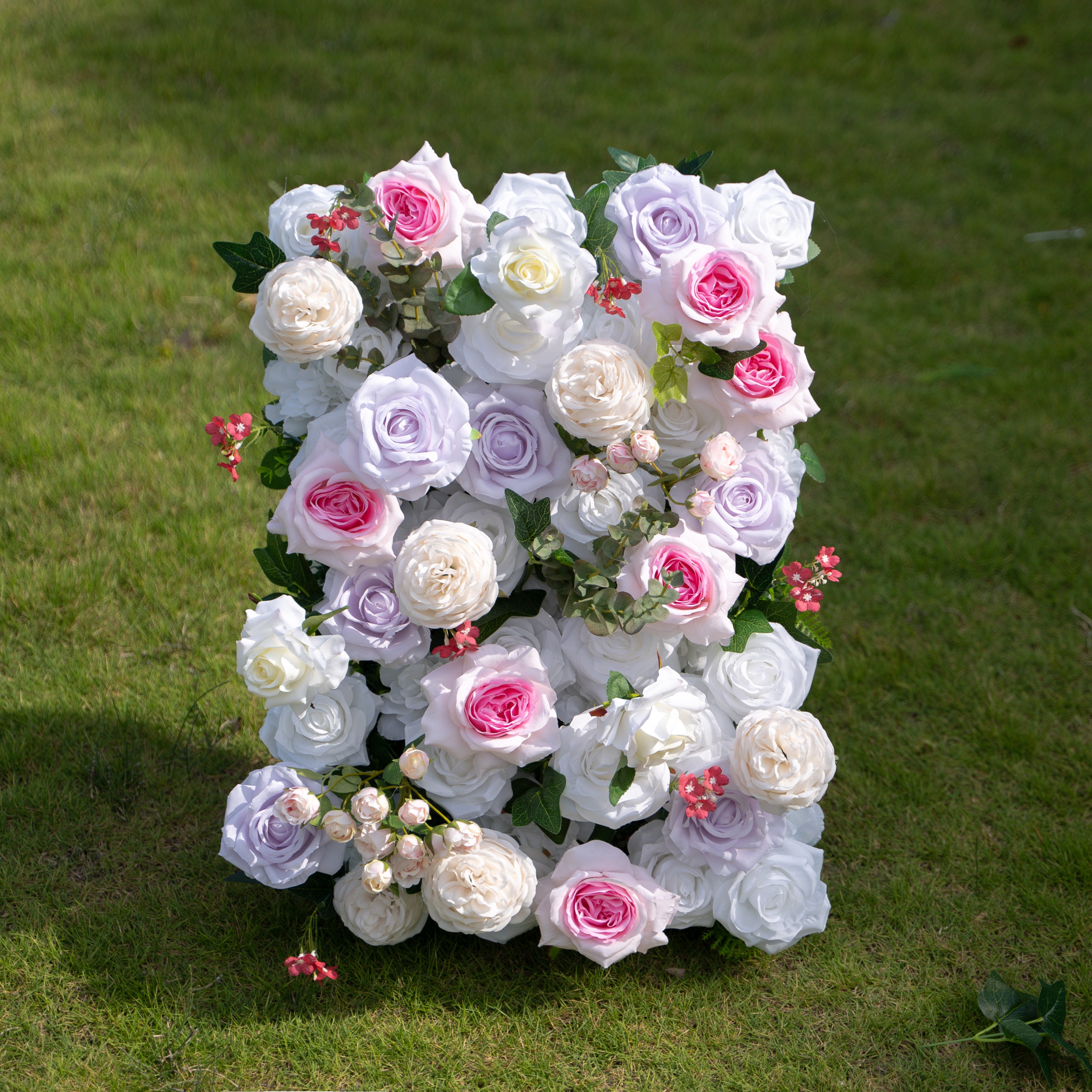 Marielle:5D Fabric Artificial rolling up curtain flower wall