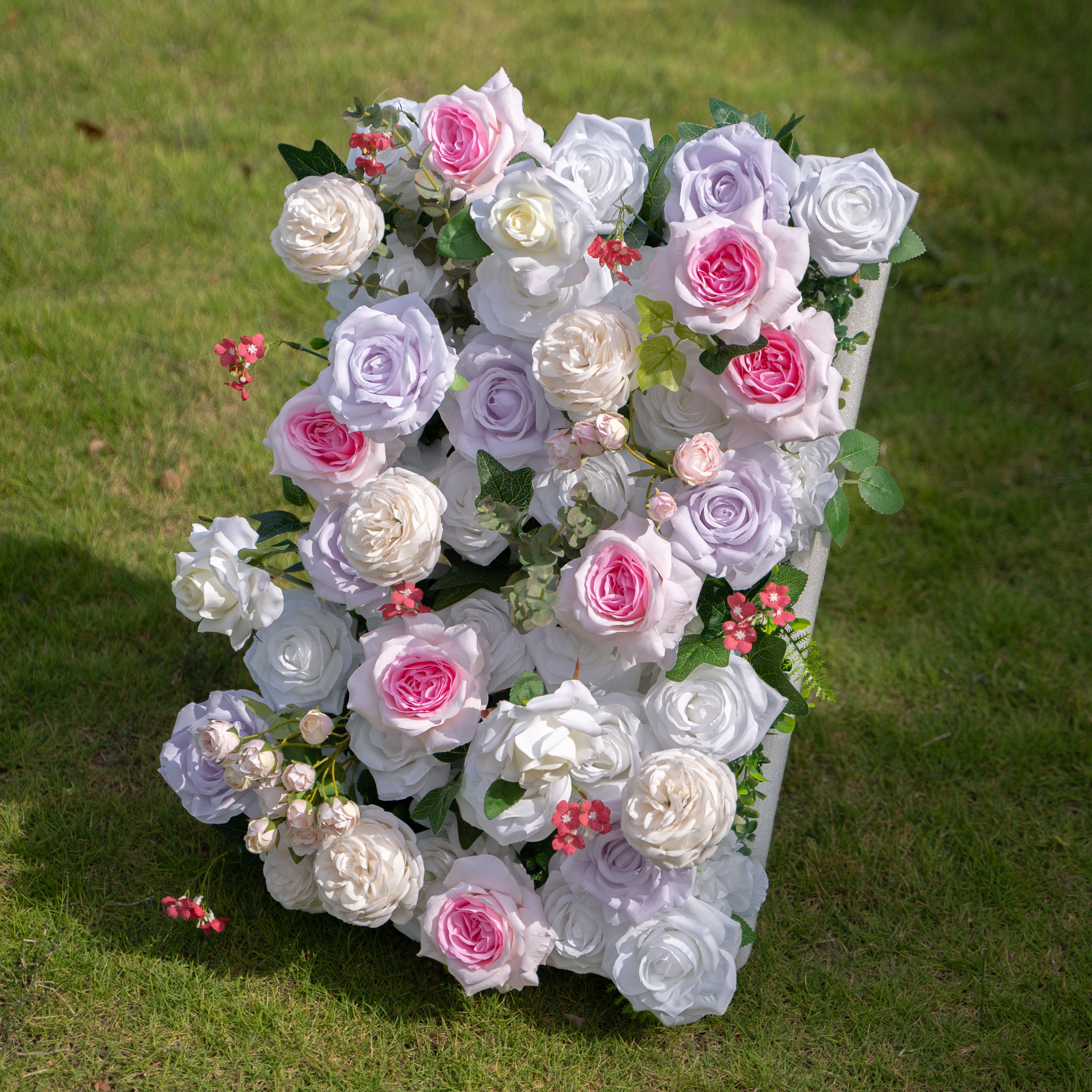 Marielle:5D Fabric Artificial rolling up curtain flower wall