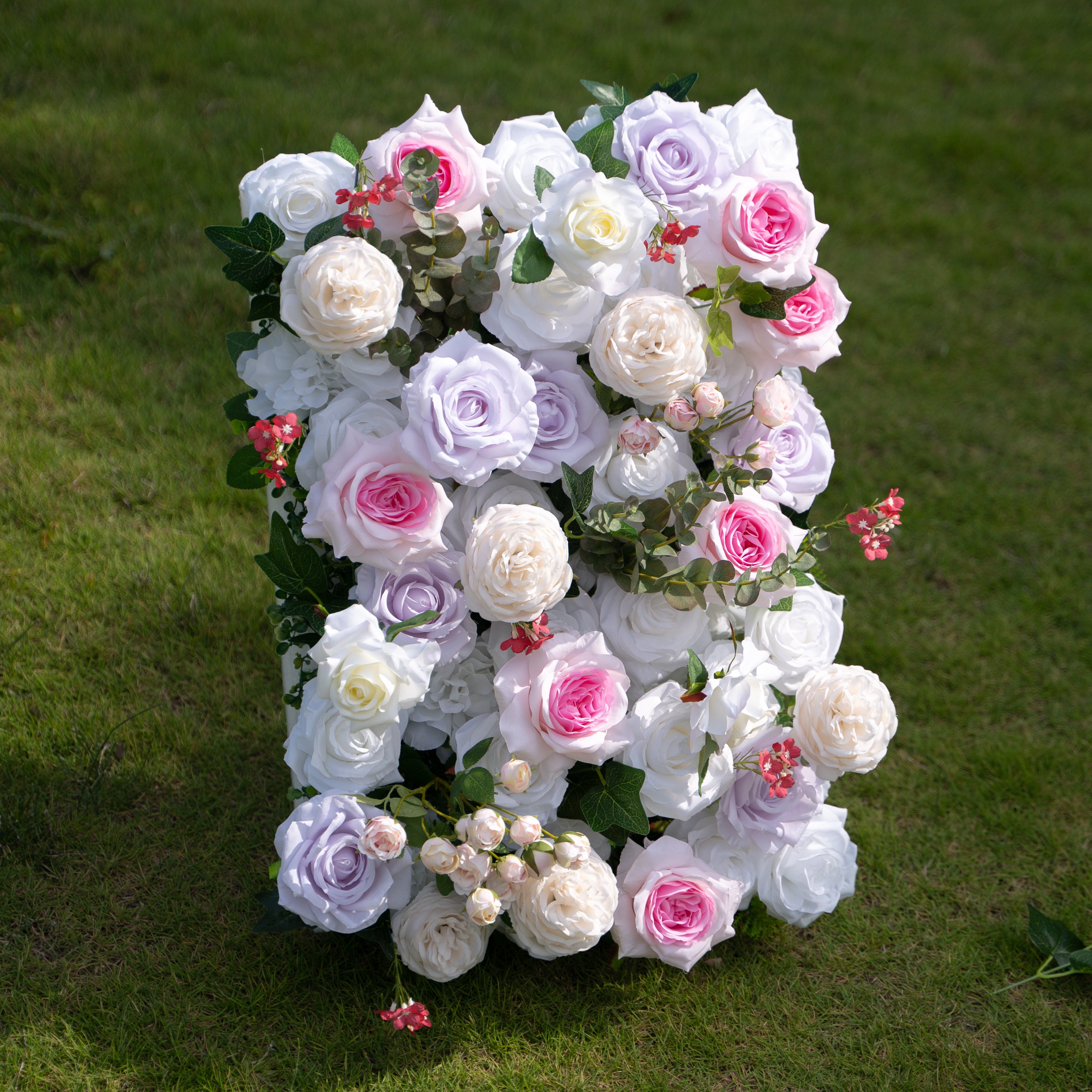 Marielle:5D Fabric Artificial rolling up curtain flower wall