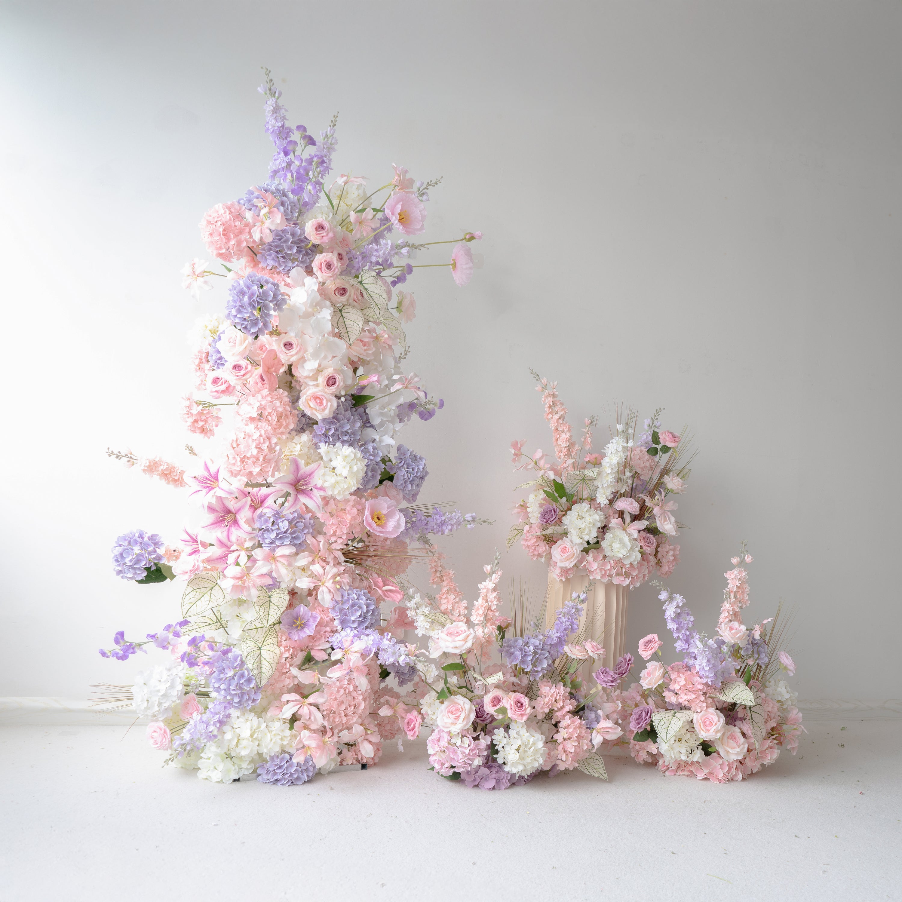 Eirene New Wedding Party Background Floral Arch Decoration Including Frame, Pillar and 3 Runners