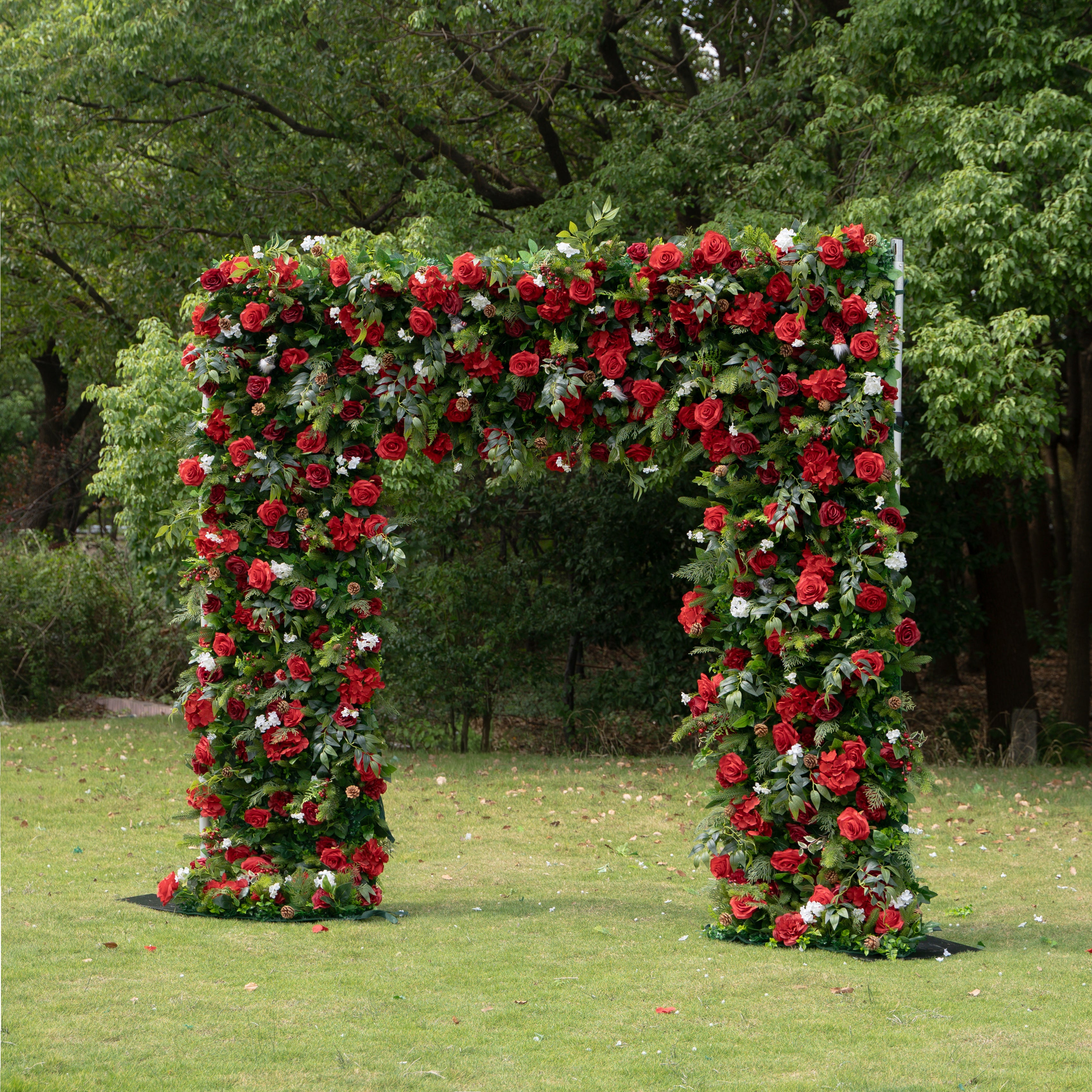 MC Arch :Christmas Party Background Floral Arch Decoration