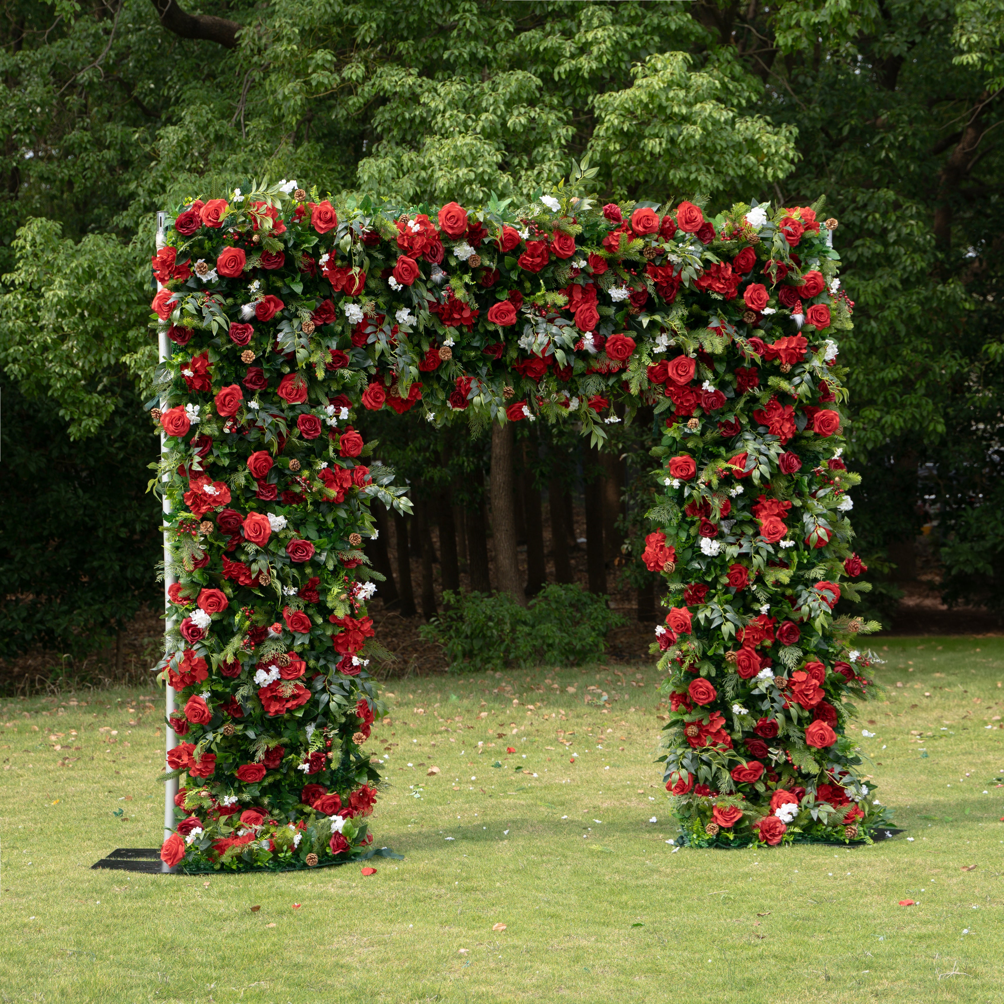 MC Arch :Christmas Party Background Floral Arch Decoration