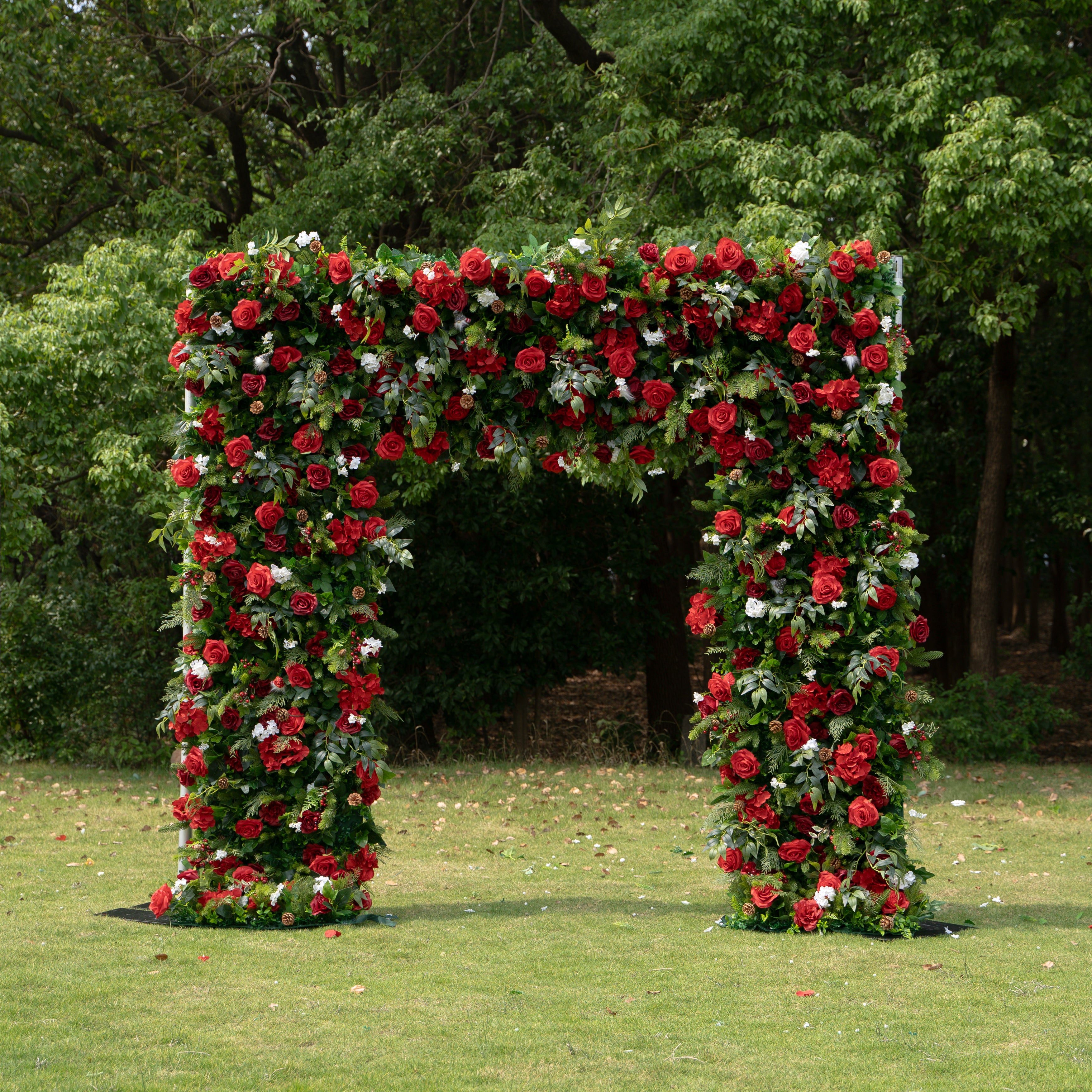 MC Arch :Christmas Party Background Floral Arch Decoration